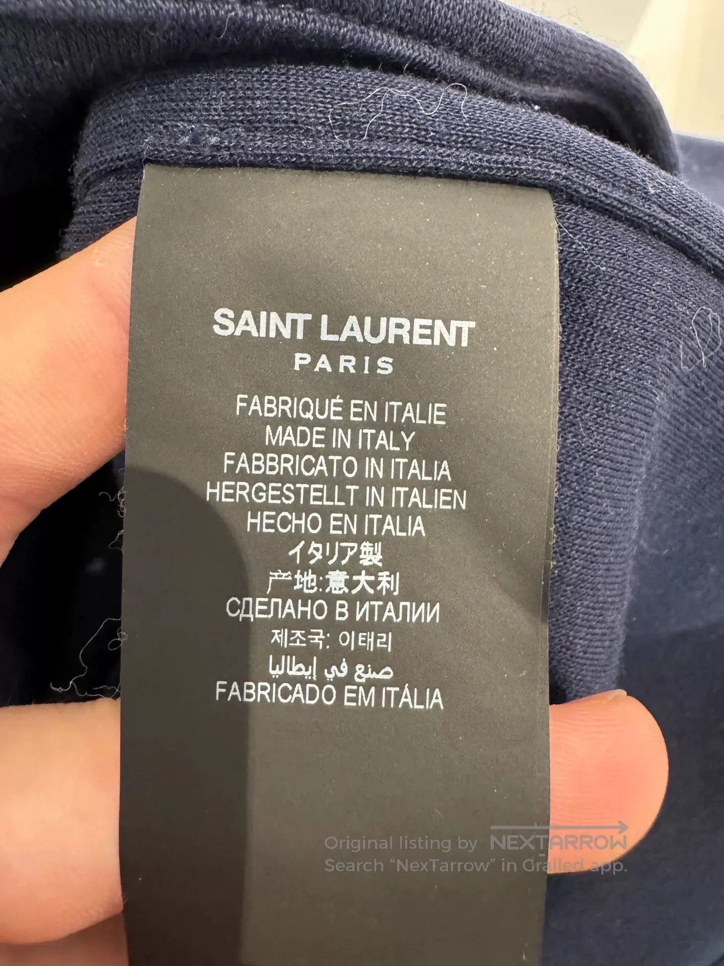 Saint Laurent Paris Saint Laurent Navy Gold Logo Blazer. Size S / US 4 / IT 40 - 4 Thumbnail
