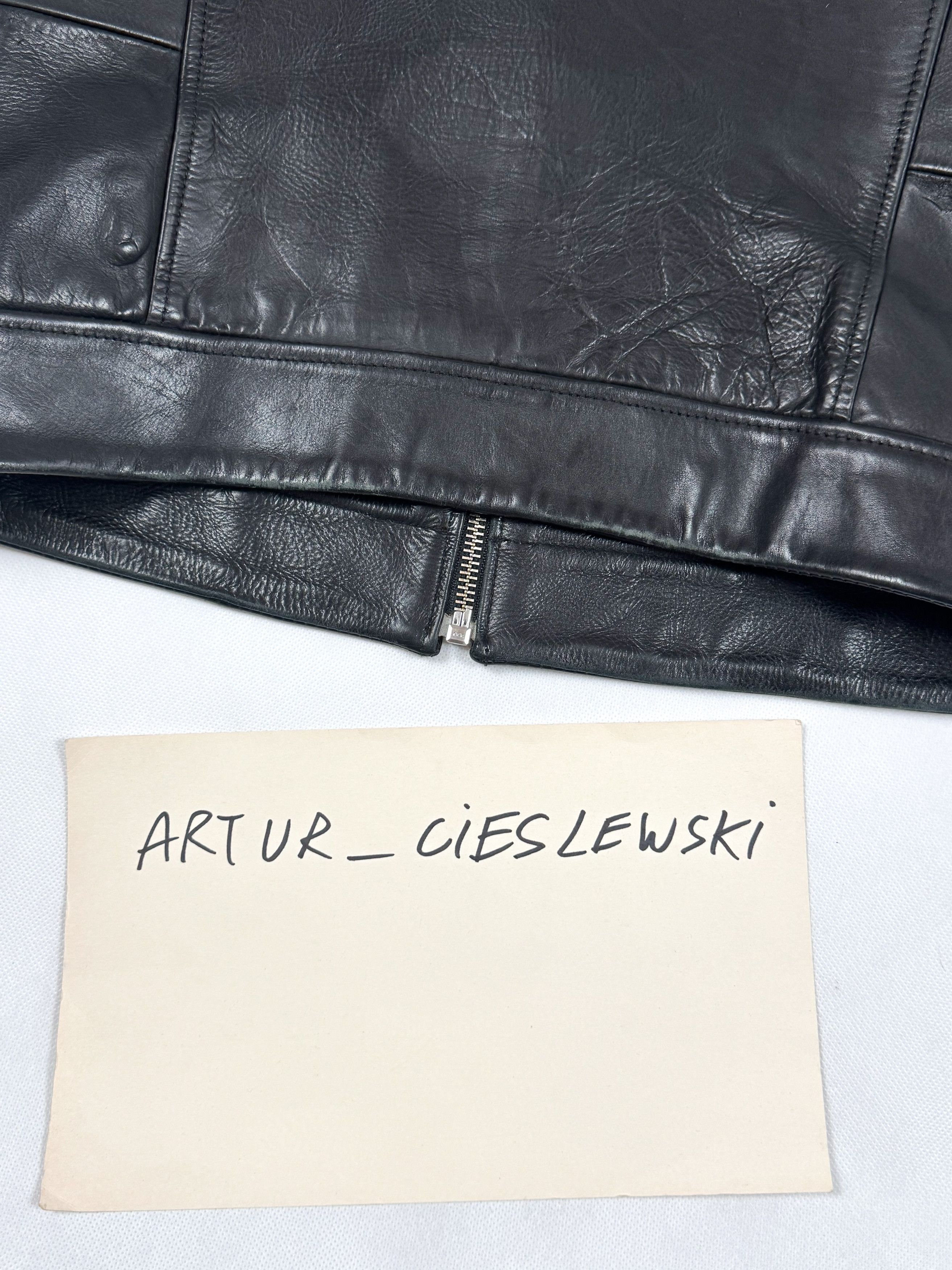 Vintage Archive vintage leather jacket in Hedi style Y2K OPIUM Size US M / EU 48-50 / 2 - 6 Thumbnail