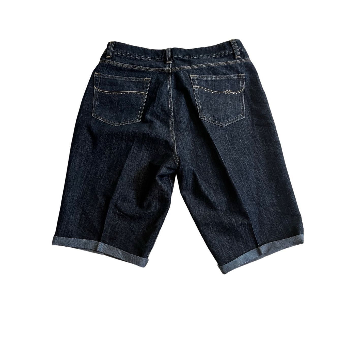 Wrangler Wrangler Women's Denim Dark Wash Shorts size 12 Size 34" / US 12 / IT 48 - 3 Thumbnail