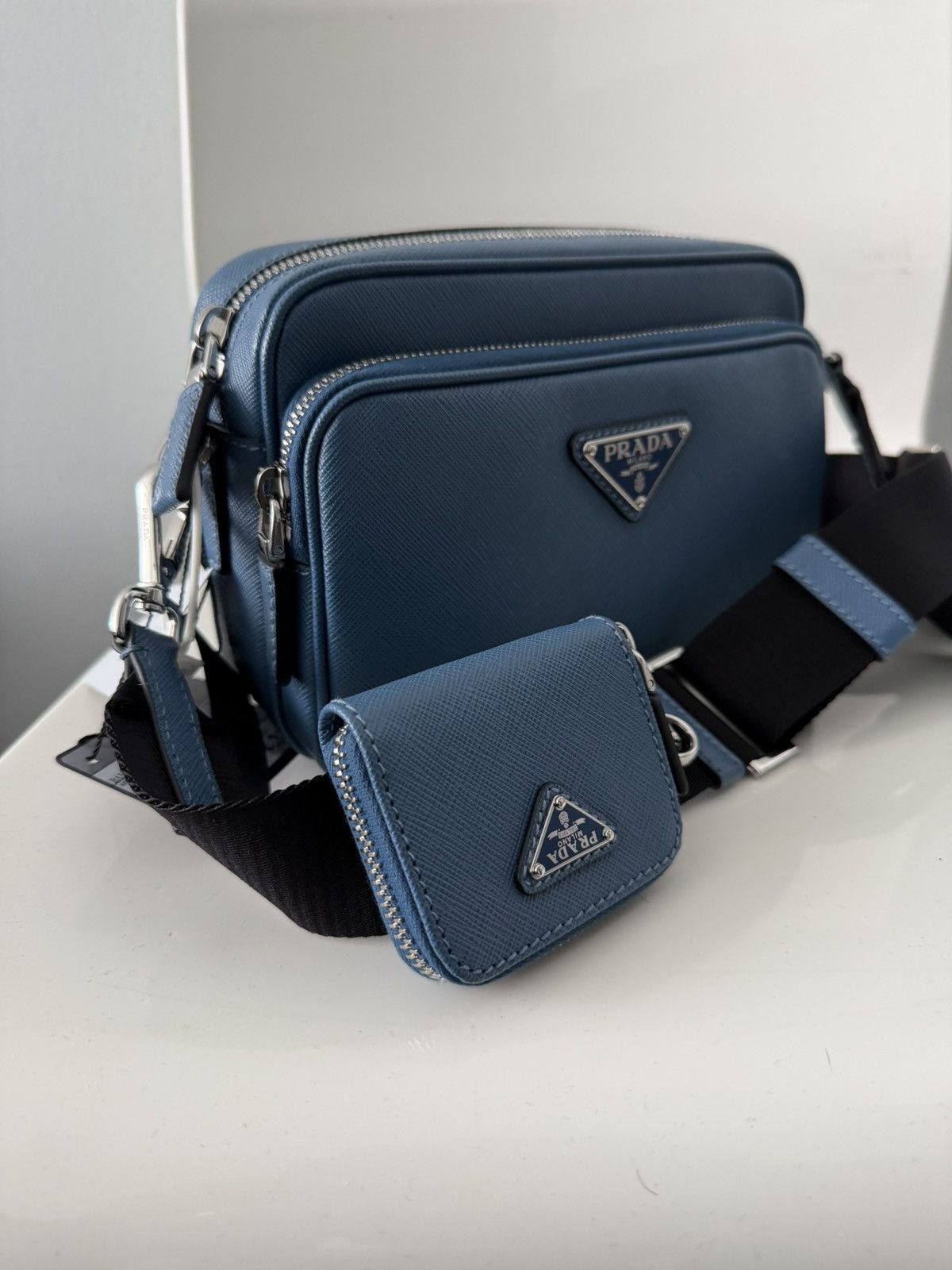 Prada PRADA LIMITED EDITION BLUE SIDEBAG Size ONE SIZE - 1 Thumbnail