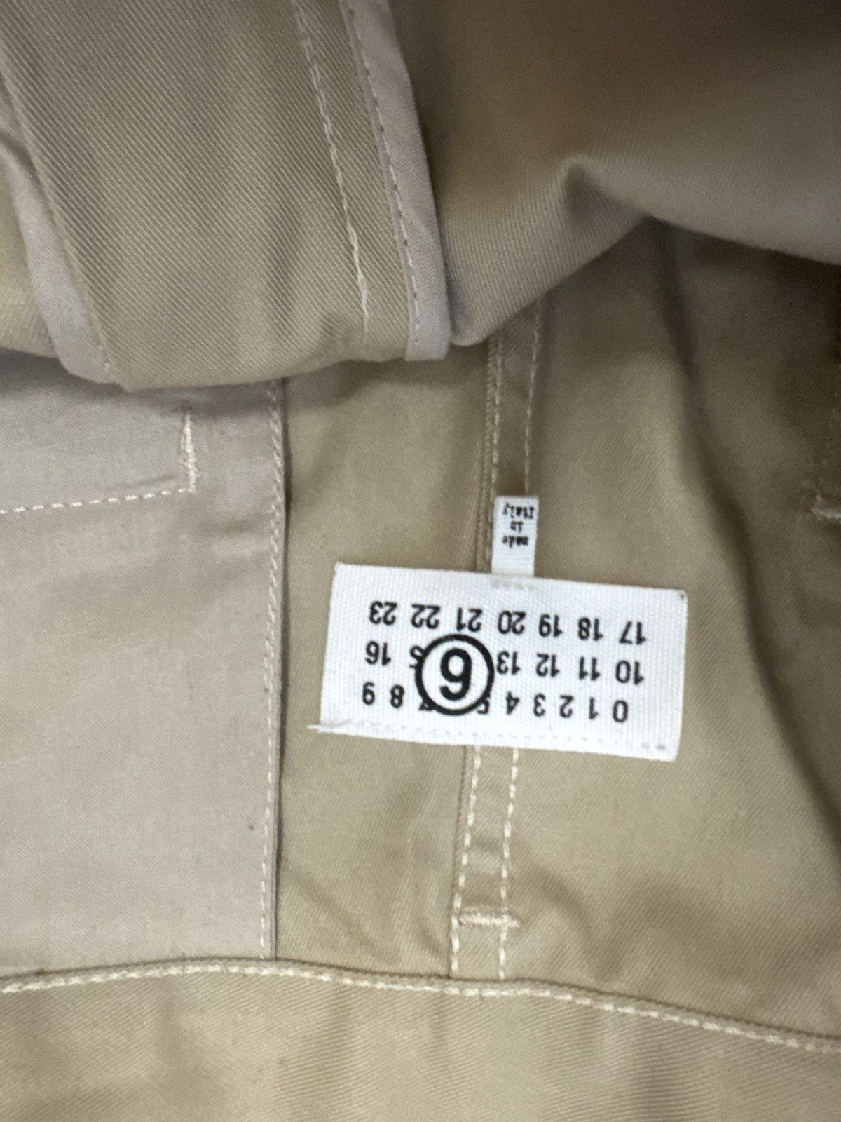 Maison Margiela MM6 Maison Margiela Beige Straight-Leg Trousers – Size 52L Size 52L - 3 Thumbnail