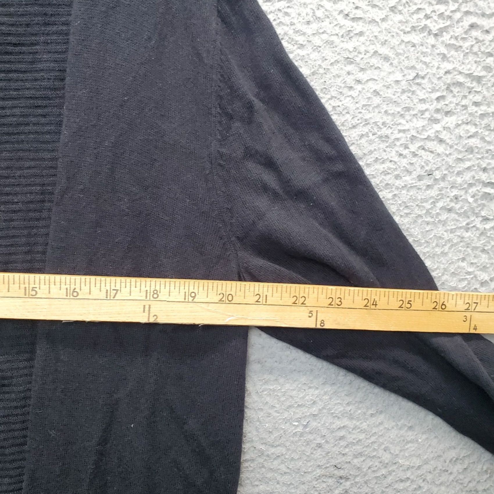 Vintage Lane Bryant Cardigan Women Black Draped Pocket Open Waterfall Front Size 10/12 Size L / US 10 / IT 46 - 3 Thumbnail