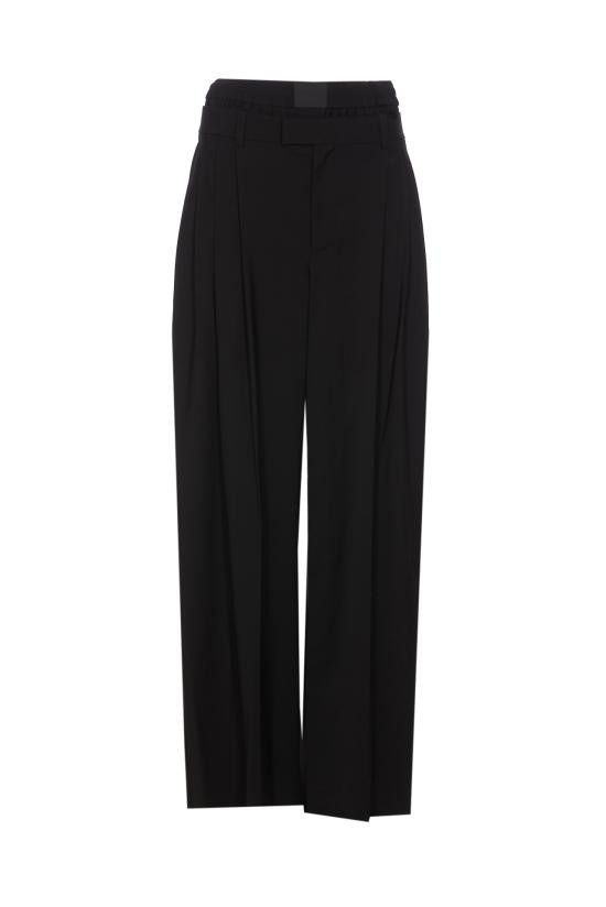 パンツ ALEXANDER WANG Women Straight Pants 1WC1254784 001 Black Pre-Styled Boxer Pleated Trouser in BLACK | alexanderwang®