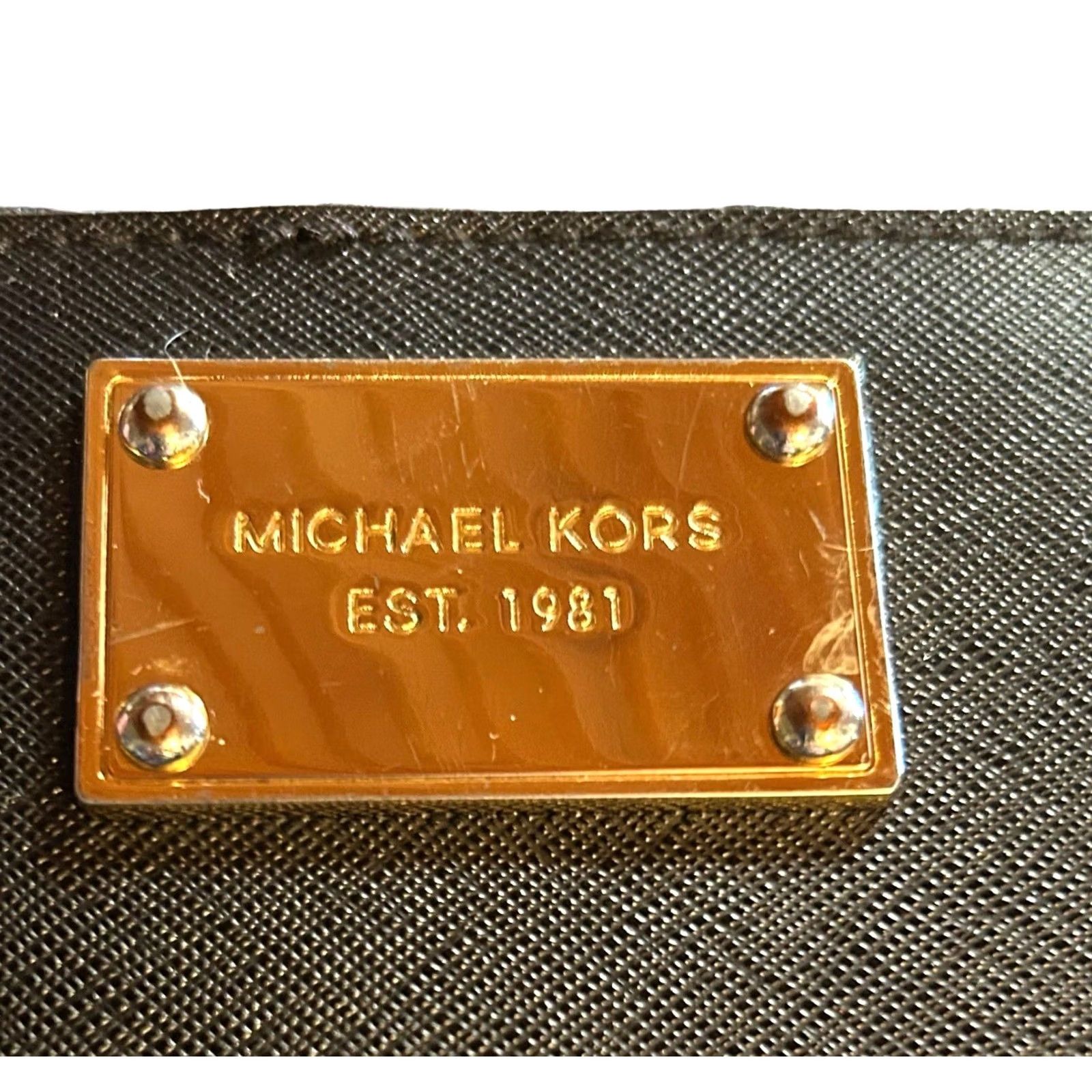 Michael Kors Michael Kors Saffiano Jet Set Zip Around Wallet Black Leather Women's Zip-Around Credit Card/Cardholder Size ONE SIZE - 5 Thumbnail
