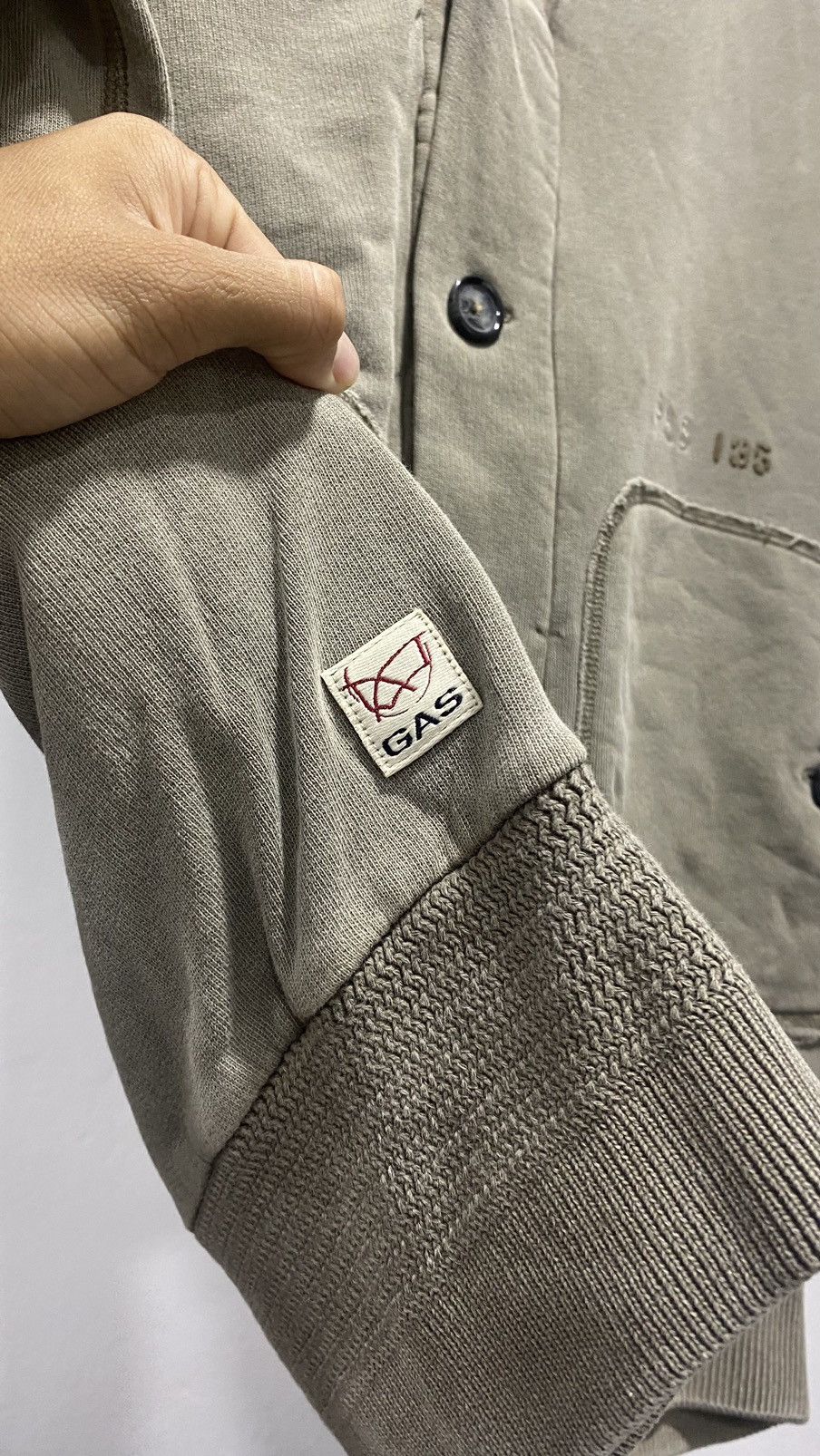 Vintage GAS 135 MILITARY CARDIGAN VINTAGE ARMY Size US M / EU 48-50 / 2 - 5 Thumbnail
