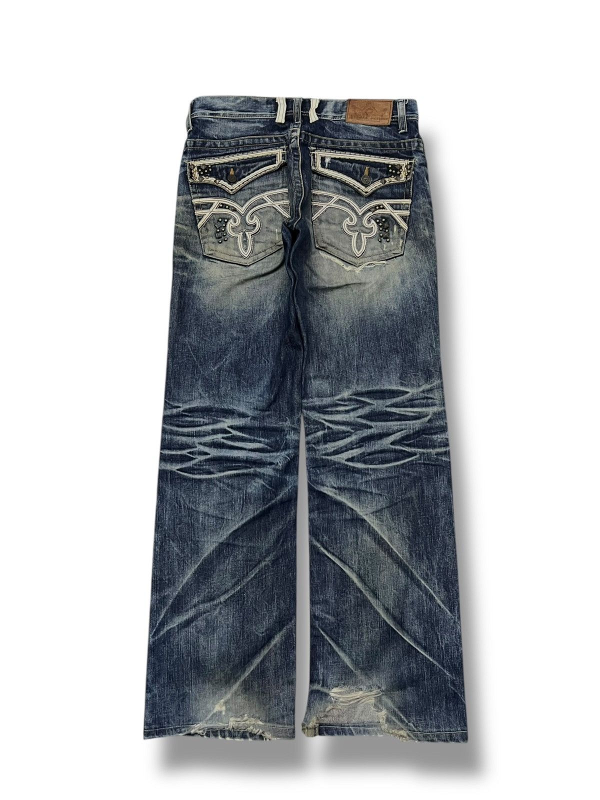 If Six Was Nine Loose Vintage Pasta Denim - Whiskering Mud Wash Jeans Size US 32 / EU 48 - 3 Thumbnail