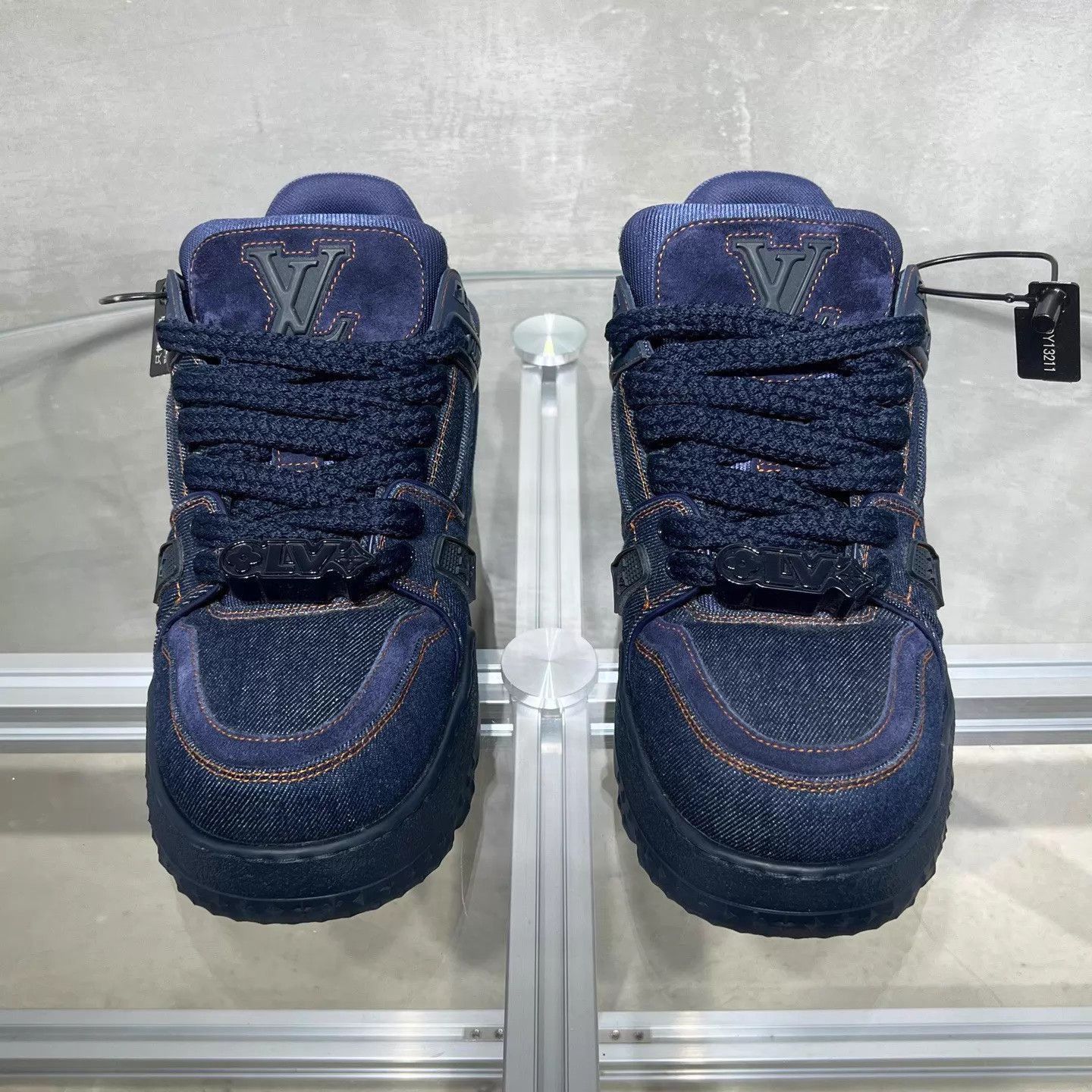Louis Vuitton Blue High-Top Sneakers Size 8.5 Size US 8.5 / EU 41-42 - 1 Thumbnail