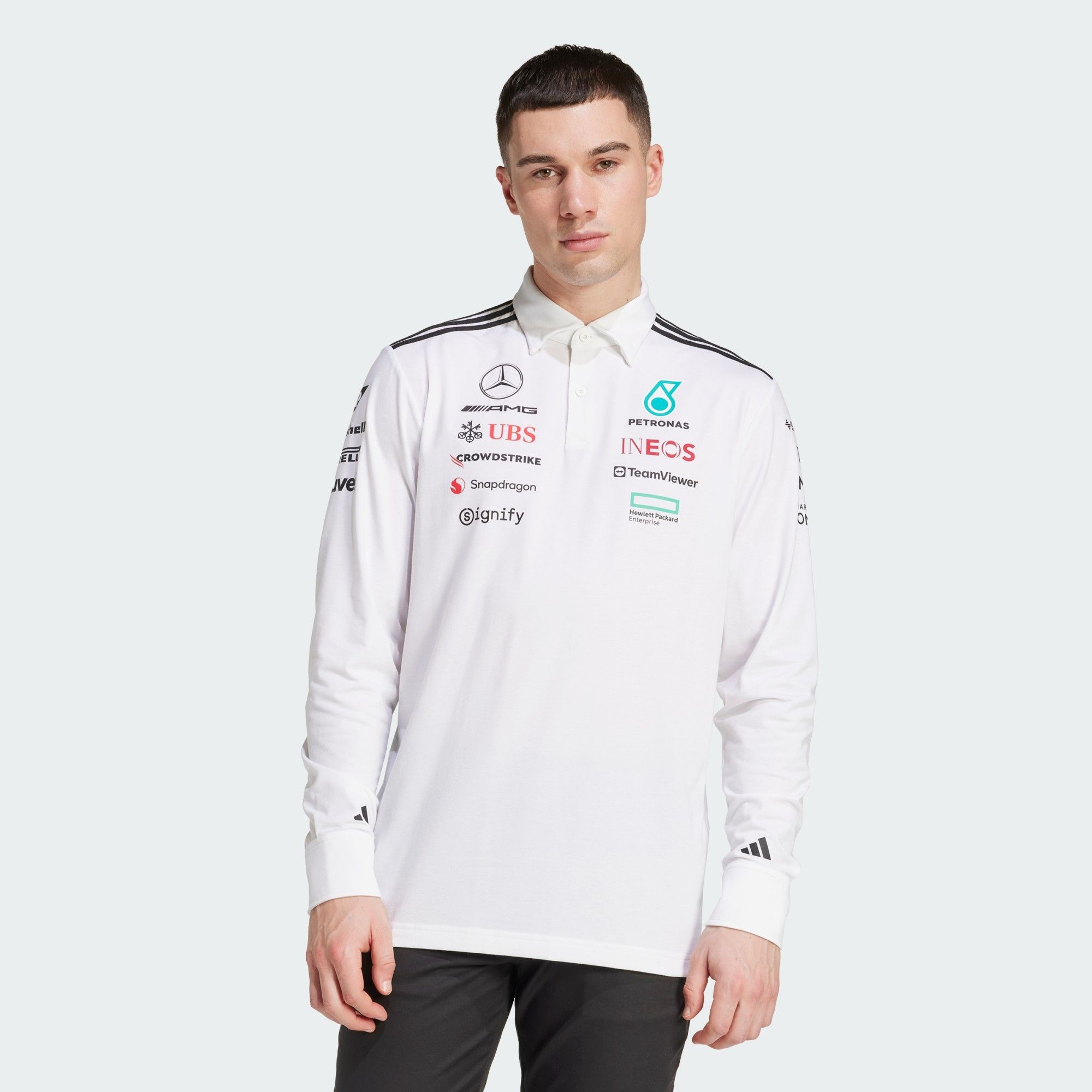 Adidas ADIDAS X MERCEDES AMG PETRONAS FORMULA 1 TEAM LONG SLEEVE S Size US S / EU 44-46 / 1 - 1 Thumbnail