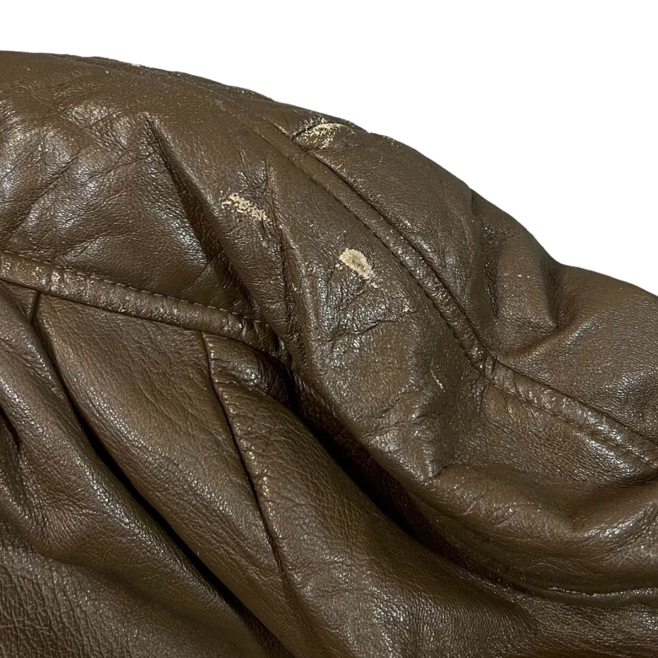 Vintage VINTAGE ABLC Real Brown Leather Distressed Leather Jacket Women's UK 12 90s Bomber Jacket Brown Womens 12 90s ABLC Jacket Size XL / US 12-14 / IT 48-50 - 5 Thumbnail