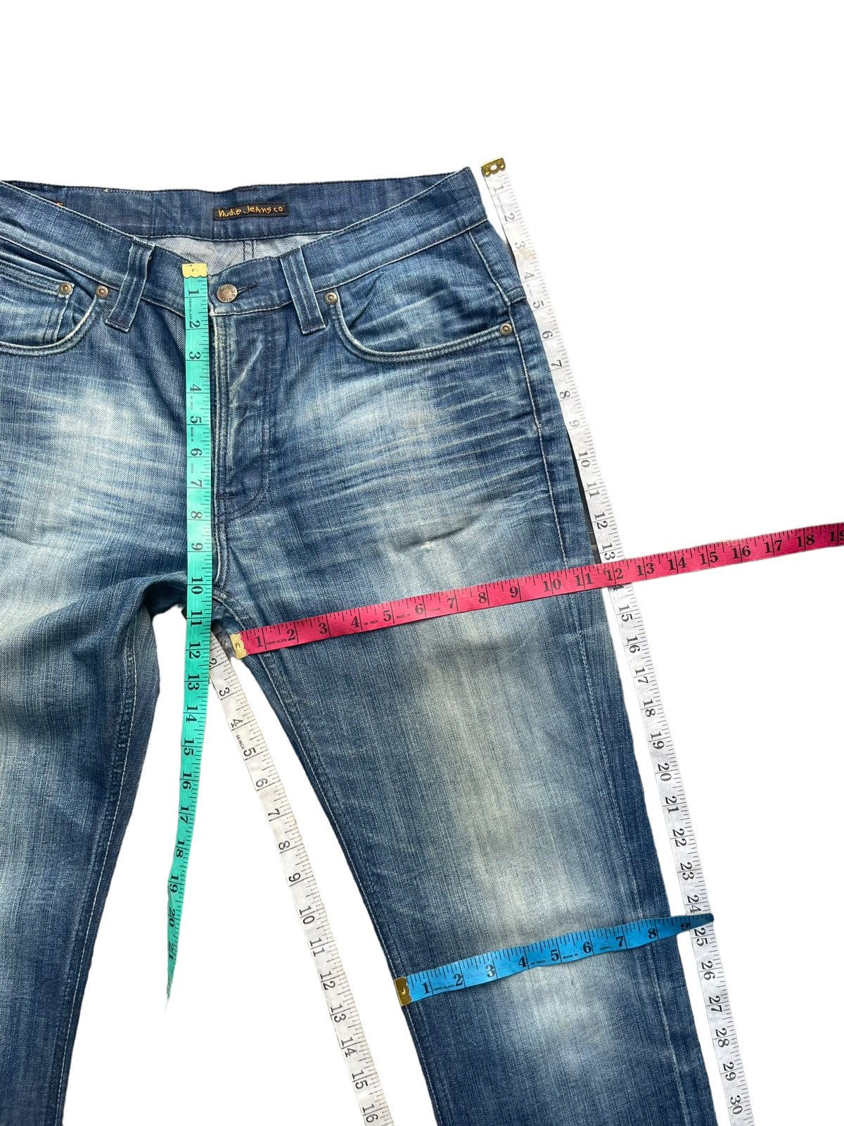 Nudie Jeans Nudie Thin Finn Faded Wash Denim Size US 33 - 24 Thumbnail