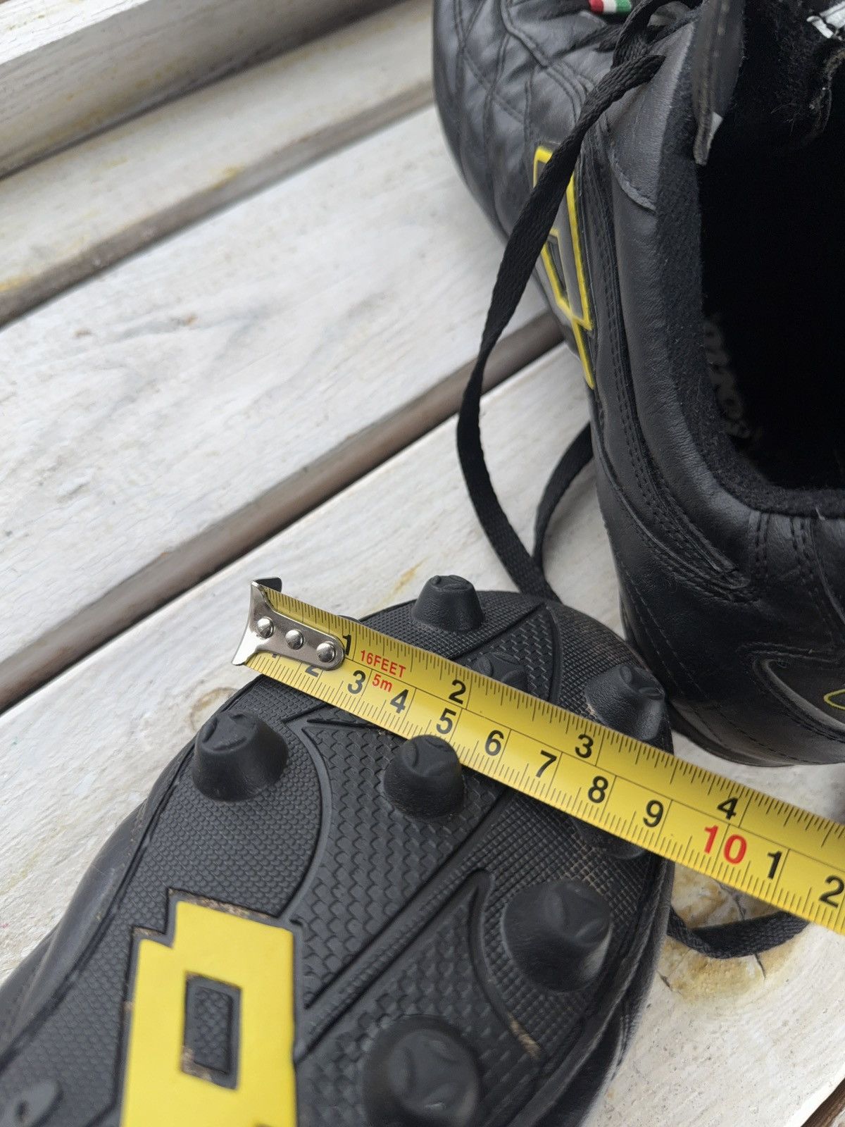 Lotto Sport Vntg Lotto Stadio 4000 FG Soccer Cleats Black Yellow Italy Size US 11 / EU 44 - 23 Thumbnail