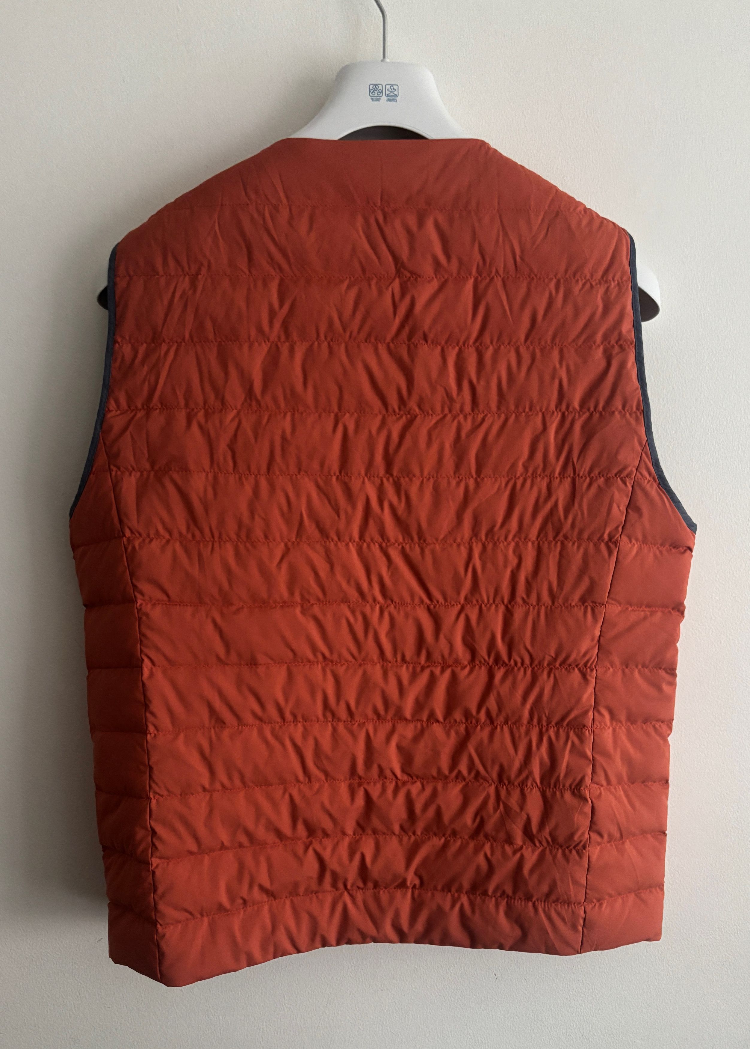 Fedeli RARE Rolex Quilted Orange Down Snap Button Padded Vest Size US M / EU 48-50 / 2 - 12 Thumbnail
