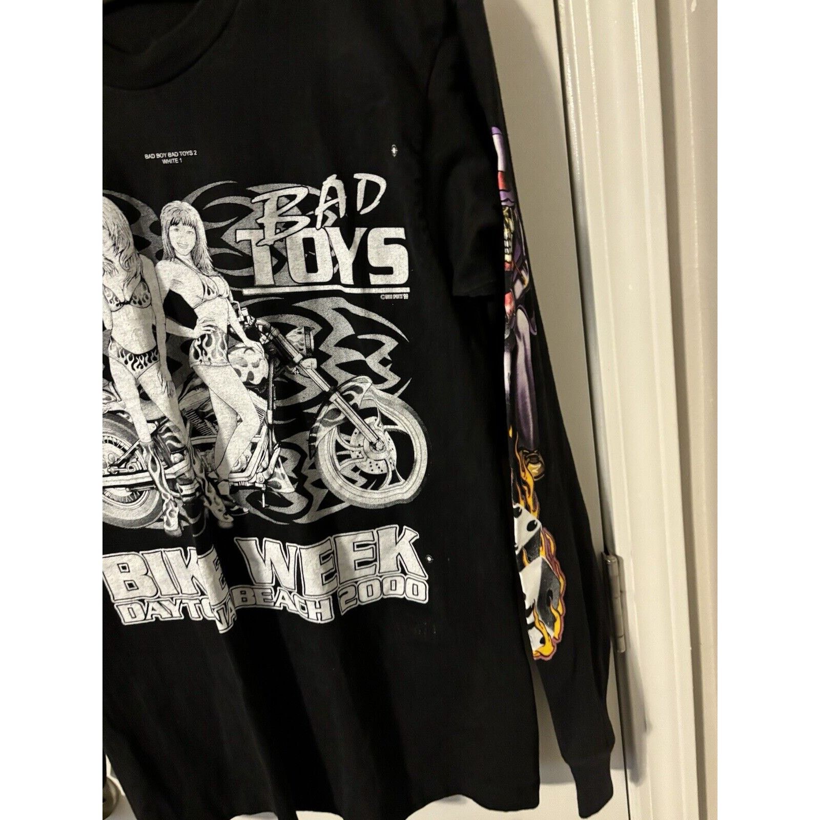 Other Vintage bad boys bikeblack long sleeve shirt test print rare Size US XL / EU 56 / 4 - 3 Thumbnail