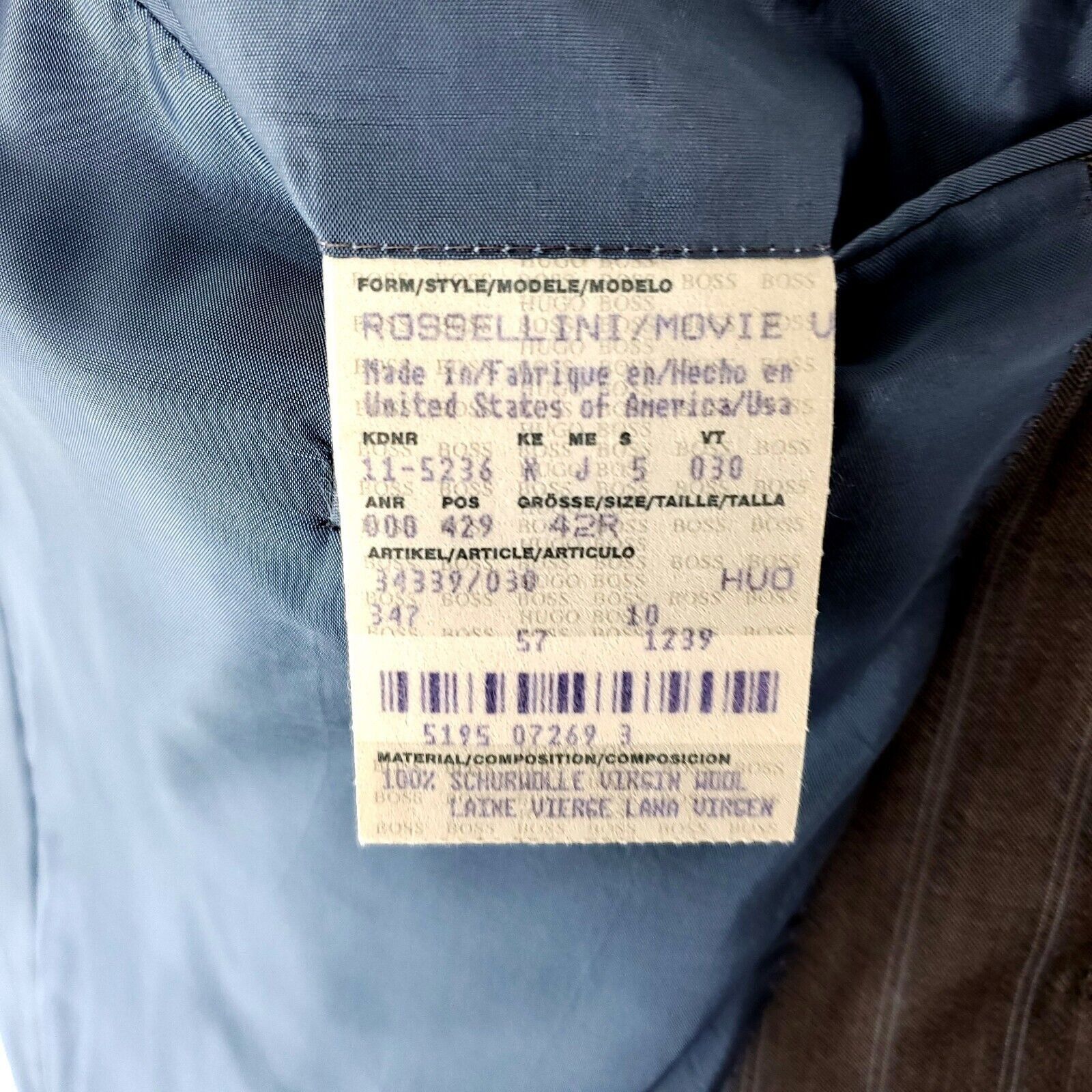 Hugo Boss Hugo Boss Rosselini Virgin Wool 3 Button Suit Jacket 42R Bei Size 42R - 8 Thumbnail