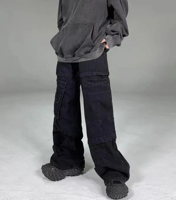 VIBE Industrial wash heavyweight cargo jeans with large pockets Size US 32 / EU 48 - 5 Thumbnail