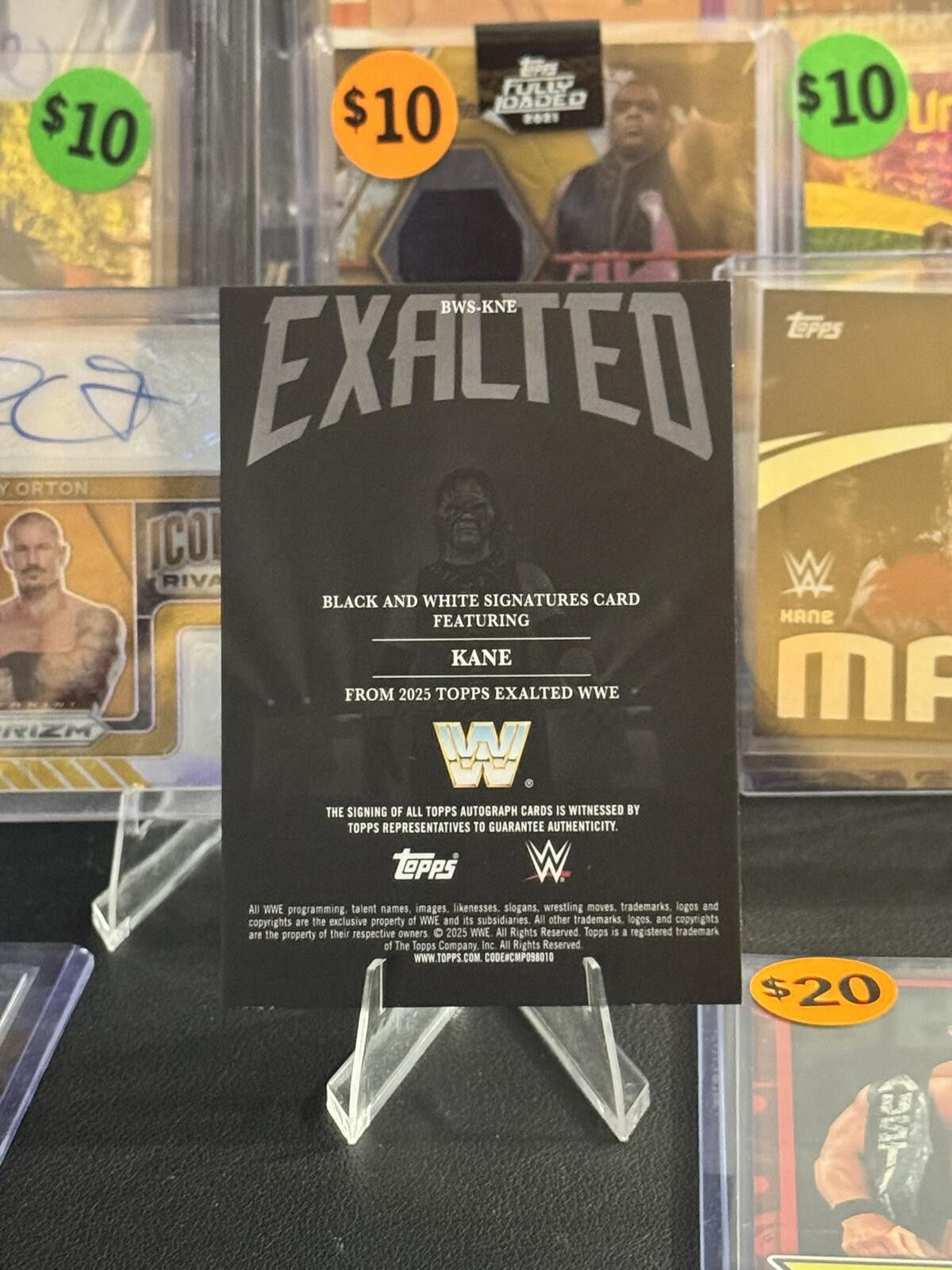 Topshop 2025 Topps Exalted WWE KANE Autograph On Card Size ONE SIZE - 2 Thumbnail