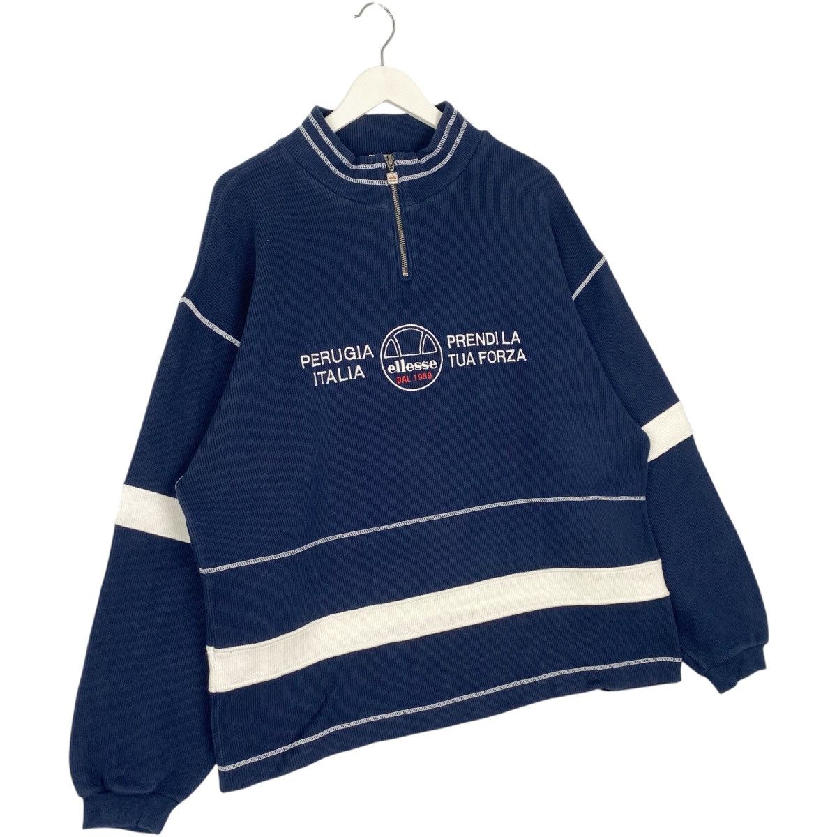 Vintage Vintage Ellesse Small Embroidered Quater Zip Blue Size US M / EU 48-50 / 2 - 3 Thumbnail