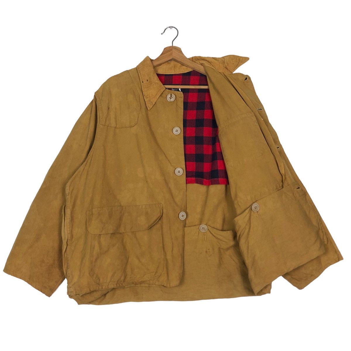 Japanese Brand 🔥Vtg Chore Duck Canvas Chore Jacket Redhead Punk Tartan Size US XL / EU 56 / 4 - 9 Thumbnail