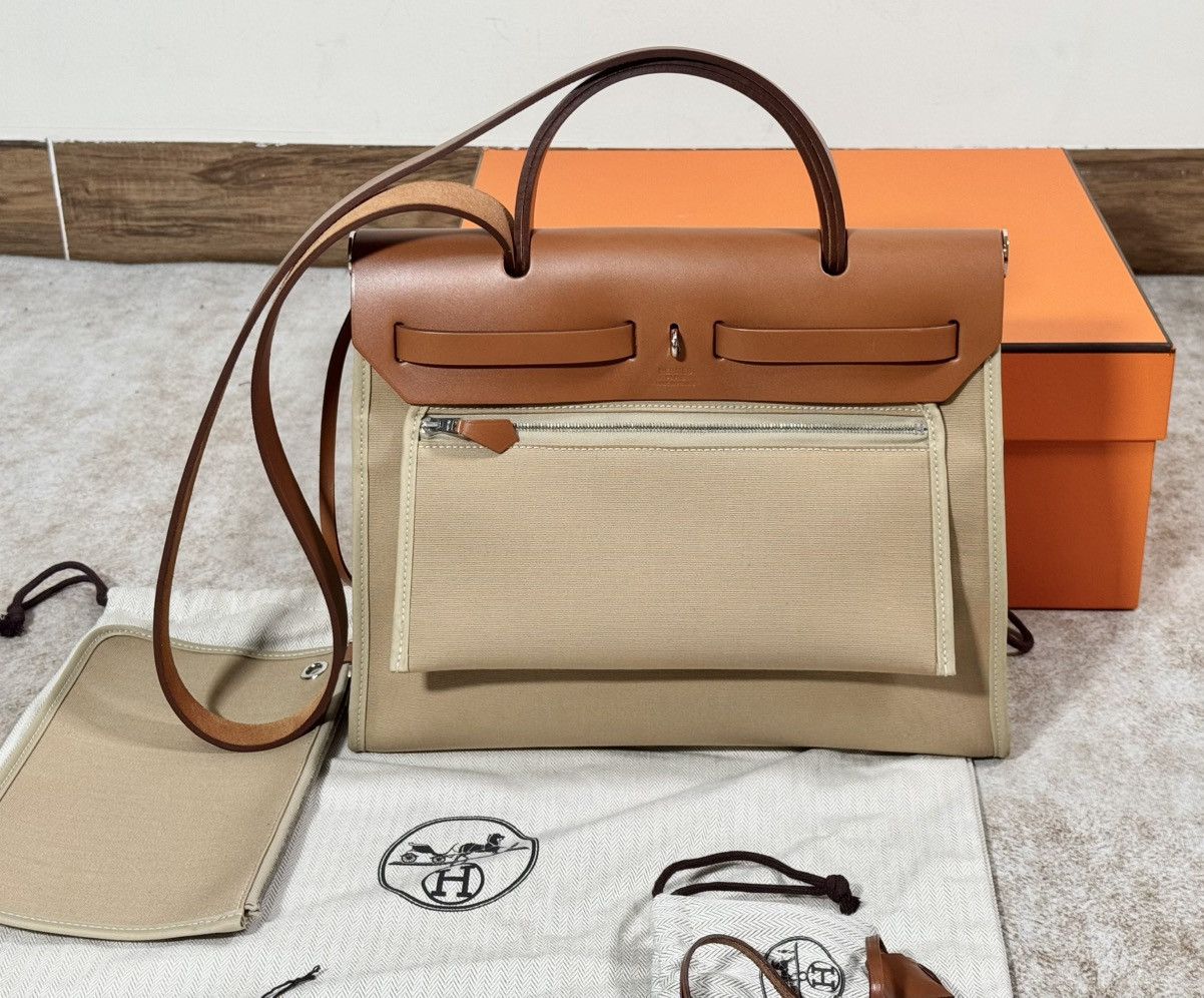 Hermes Hermes Herbag 31 Bag（Brown/cream） Size ONE SIZE - 2 Thumbnail