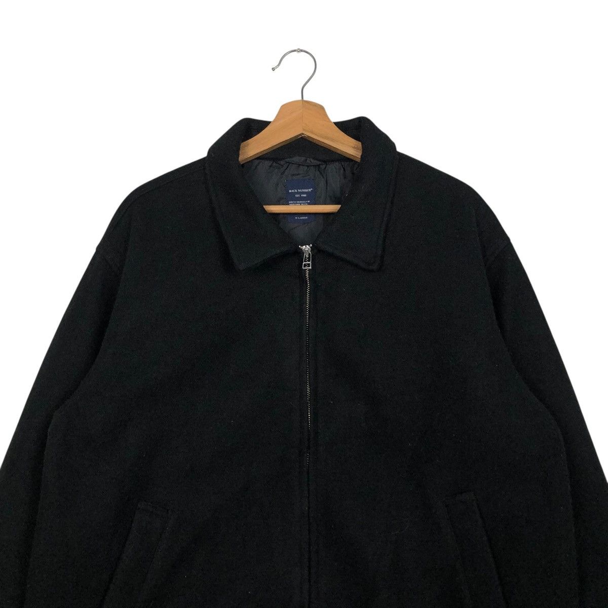 Japanese Brand 🔥VINTAGE WOOL BIKER JACKET BACK NUMBER ISSEY MIYAKE Size US XL / EU 56 / 4 - 5 Thumbnail