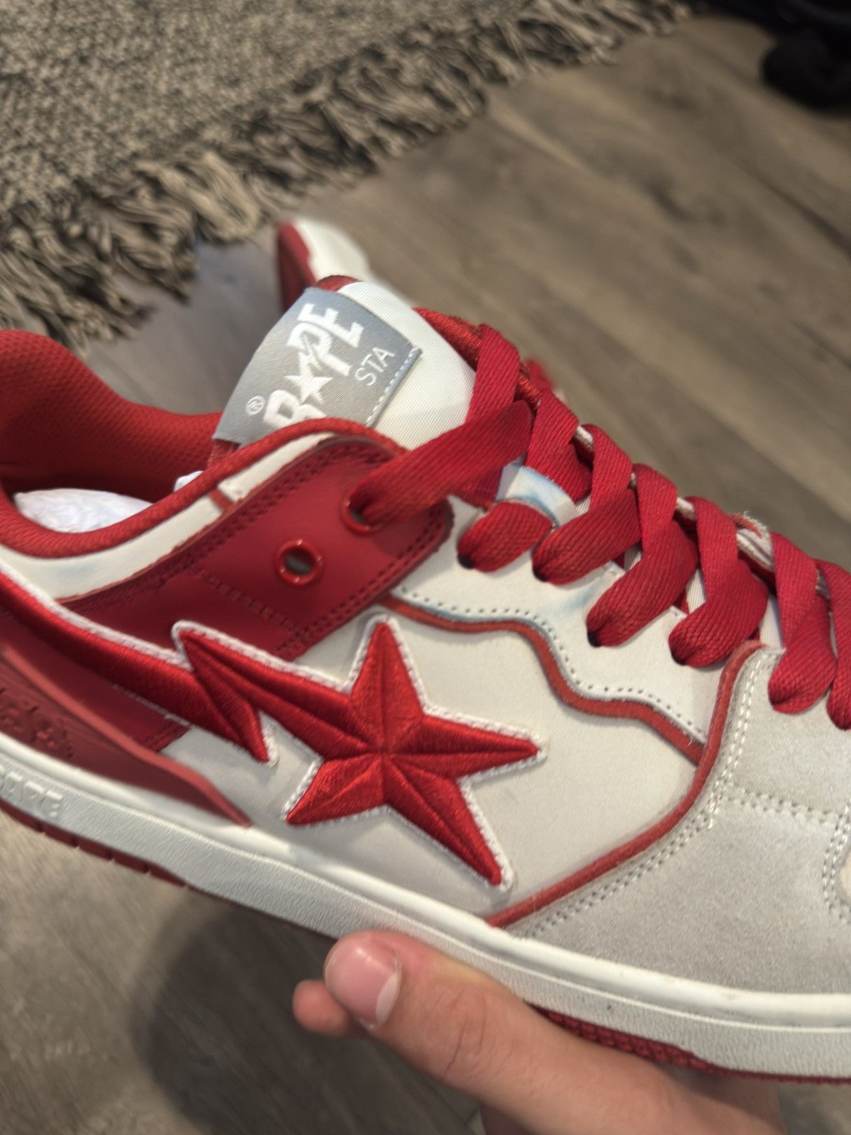 Bape BAPE SKSSTA #5 RED STITCH SUEDE SIZE 12 Size US 12 / EU 45 - 4 Thumbnail