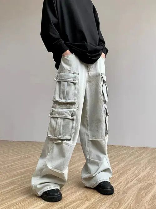 Japanese Brand × Jean Retro light-colored workwear multi-pocket jeans Size US 30 / EU 46 - 3 Thumbnail