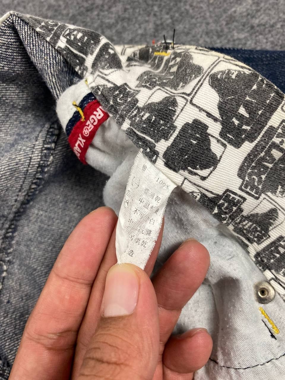 Xlarge xlarge selvedge distressed denim nice design Size US 35 - 12 Thumbnail