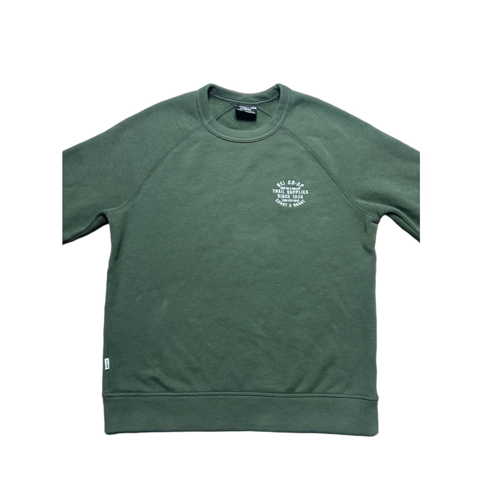 Vintage REI Co-Op Sweatshirt Embroidered Logo Outdoor Hiking Forest Green Small Mens Pullover Crewneck Outdoor Size US S / EU 44-46 / 1 - 1 Thumbnail