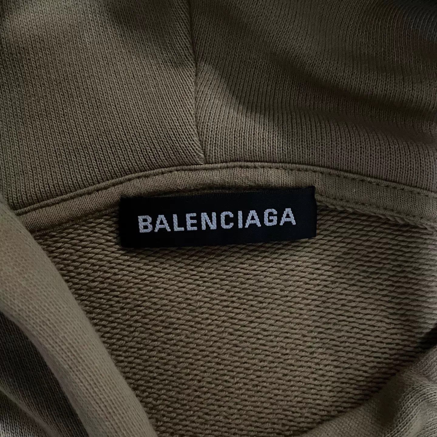 Balenciaga Balenciaga Wheat Ear Letter Logo Khaki Hoodie XS Size US XS / EU 42 / 0 - 3 Thumbnail