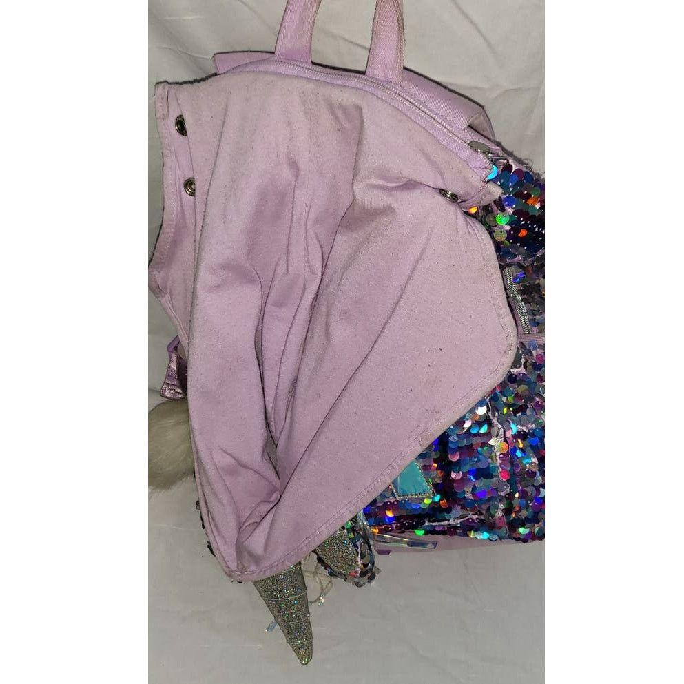 Other Justice Unicorn Flip Sequin Backpack Hood Initial “A” Bag Size ONE SIZE - 6 Thumbnail