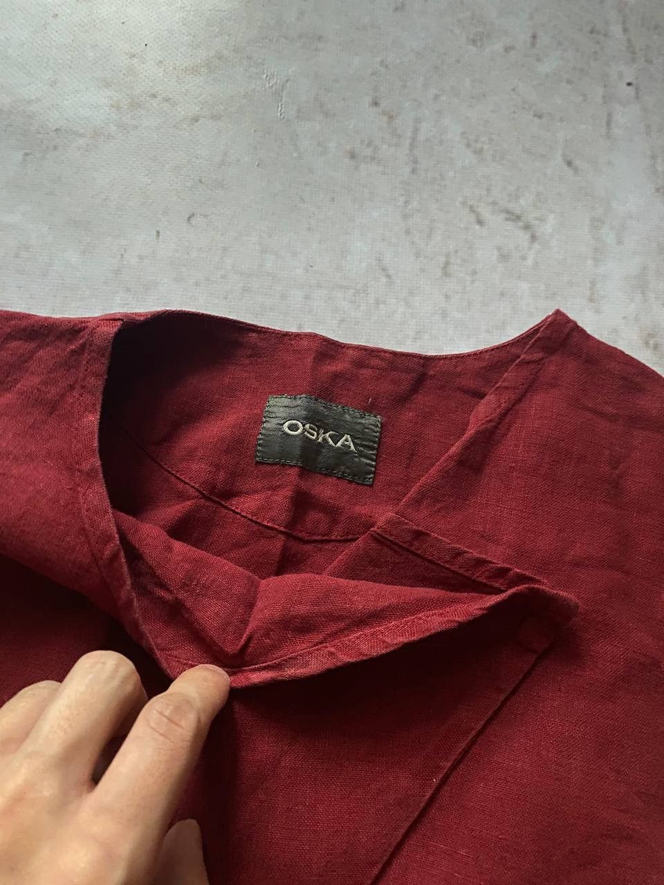Japanese Brand × OSKA Vintage Oska Flax Linen T-Shirt 90s Japanese Rare Size L / US 10 / IT 46 - 3 Thumbnail