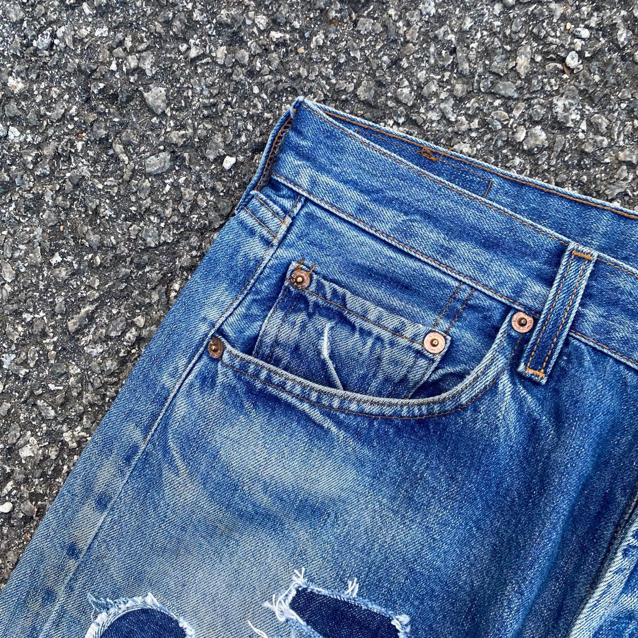 Levi's 💥Best offer💥Vintage 90s Levis 501 Patchwork Denim Size US 32 / EU 48 - 20 Thumbnail