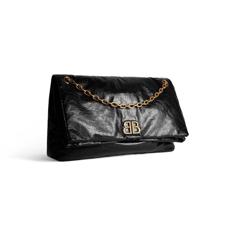 Balenciaga o1srvl11e0526 Size: OS / Monaco Large Chain Bag in Black Size ONE SIZE - 4 Thumbnail
