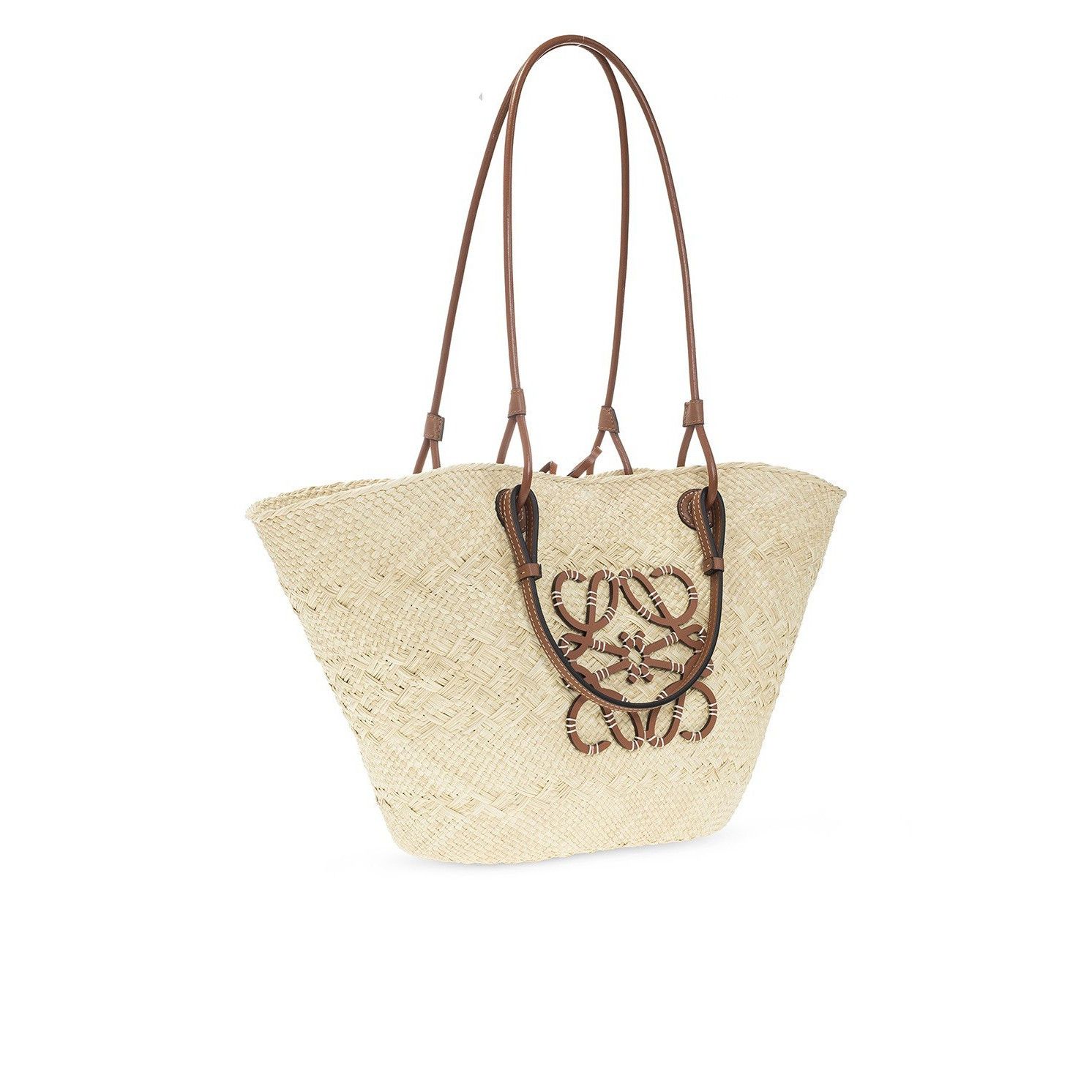 Loewe LOEWE $1250 Natural/Tan Medium Raffia Tote Bag New & Authent Size ONE SIZE - 3 Thumbnail