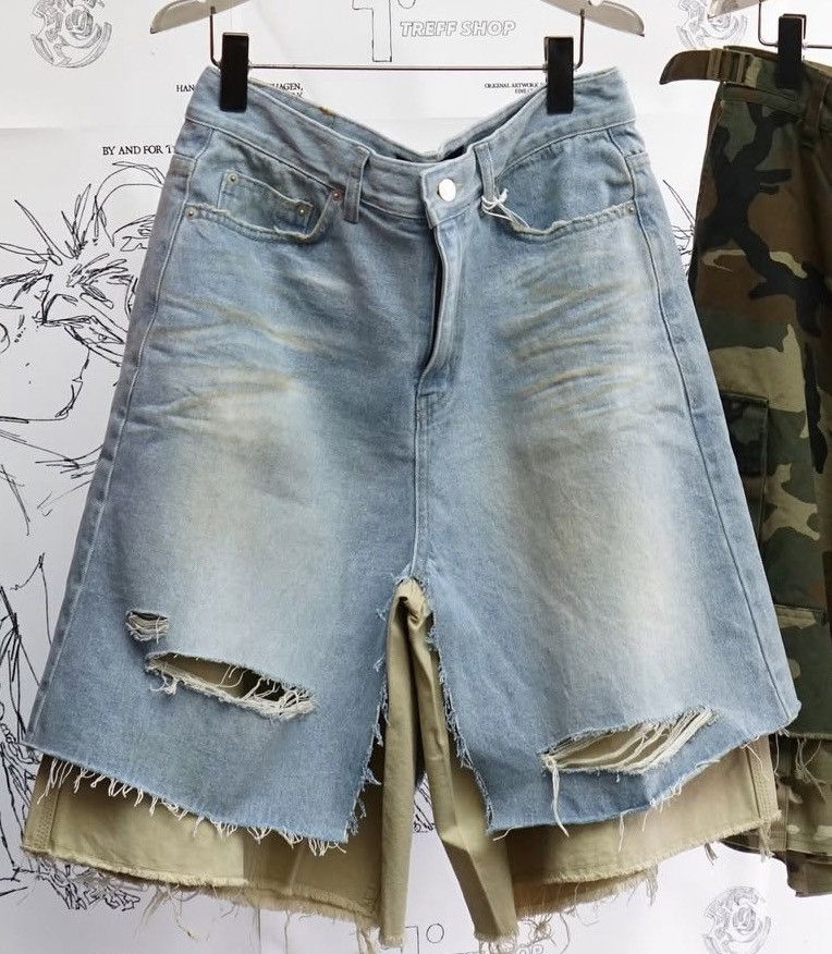 PROJECT G/R Project GR x Murd333r layered cargo shorts | Grailed