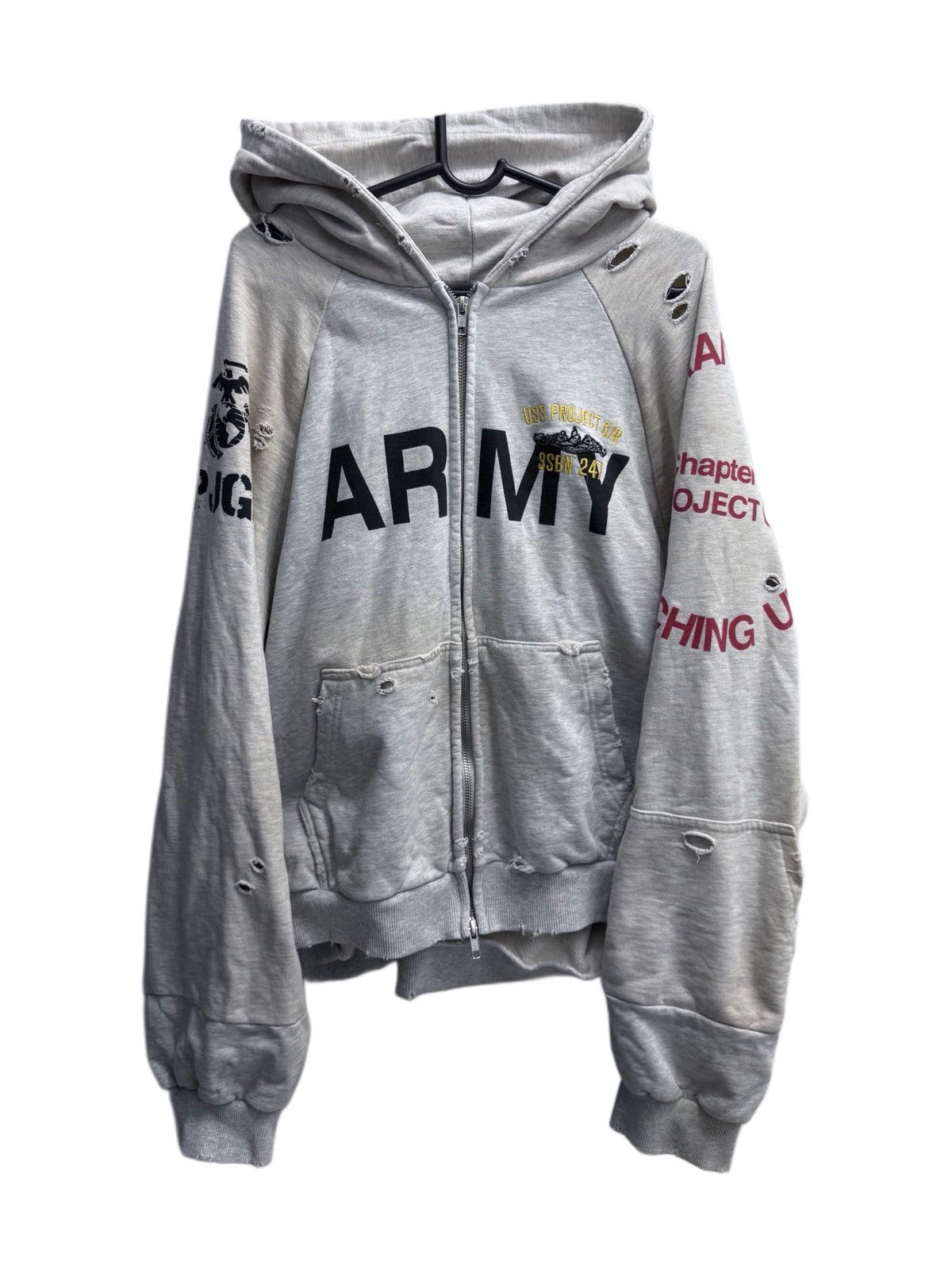 PROJECT G/R Project GR Army zip hoodie | Grailed