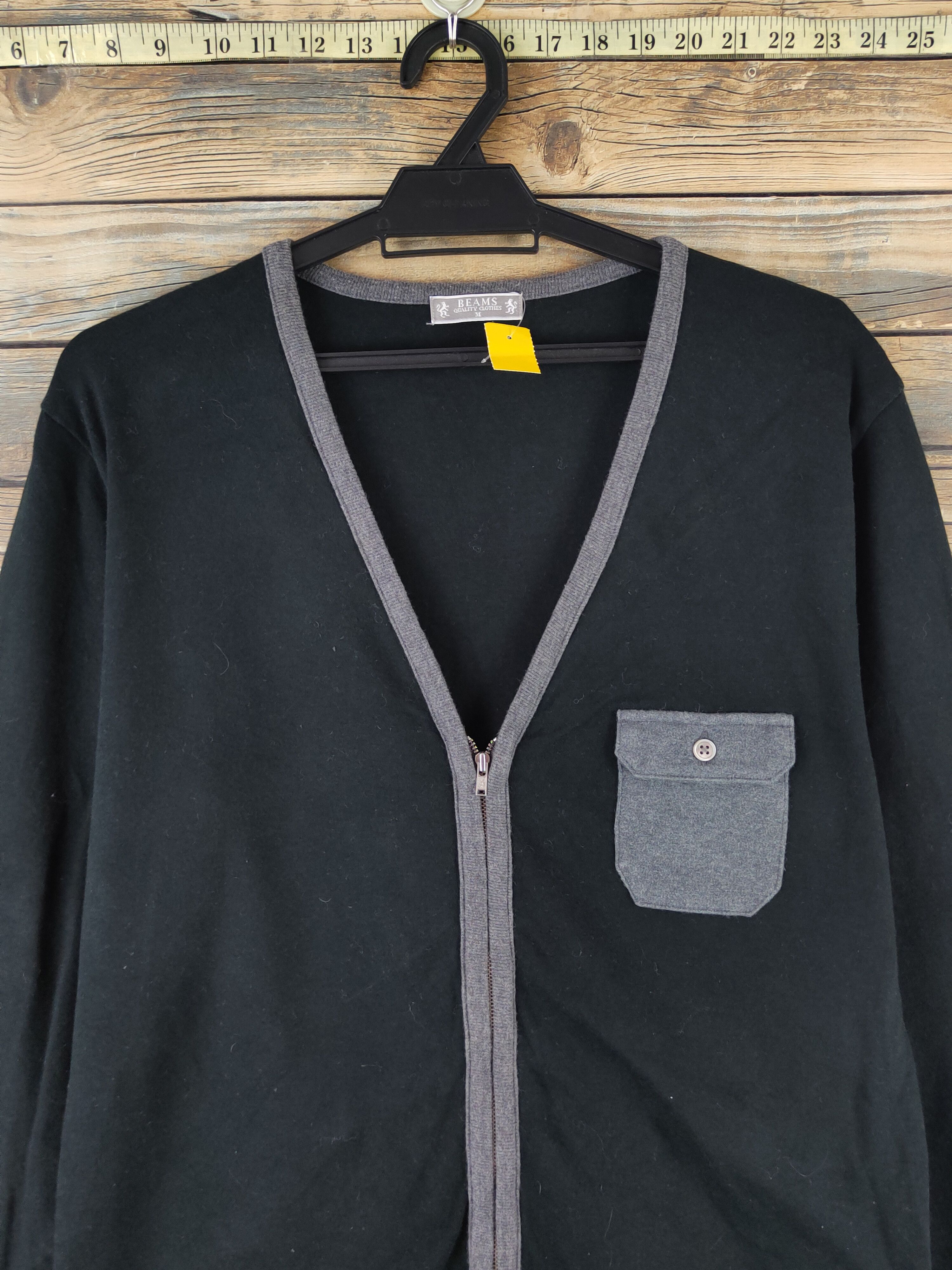 Japanese Brand DL Beams Black Cardigan streetwear japan #2471 Size US M / EU 48-50 / 2 - 2 Thumbnail
