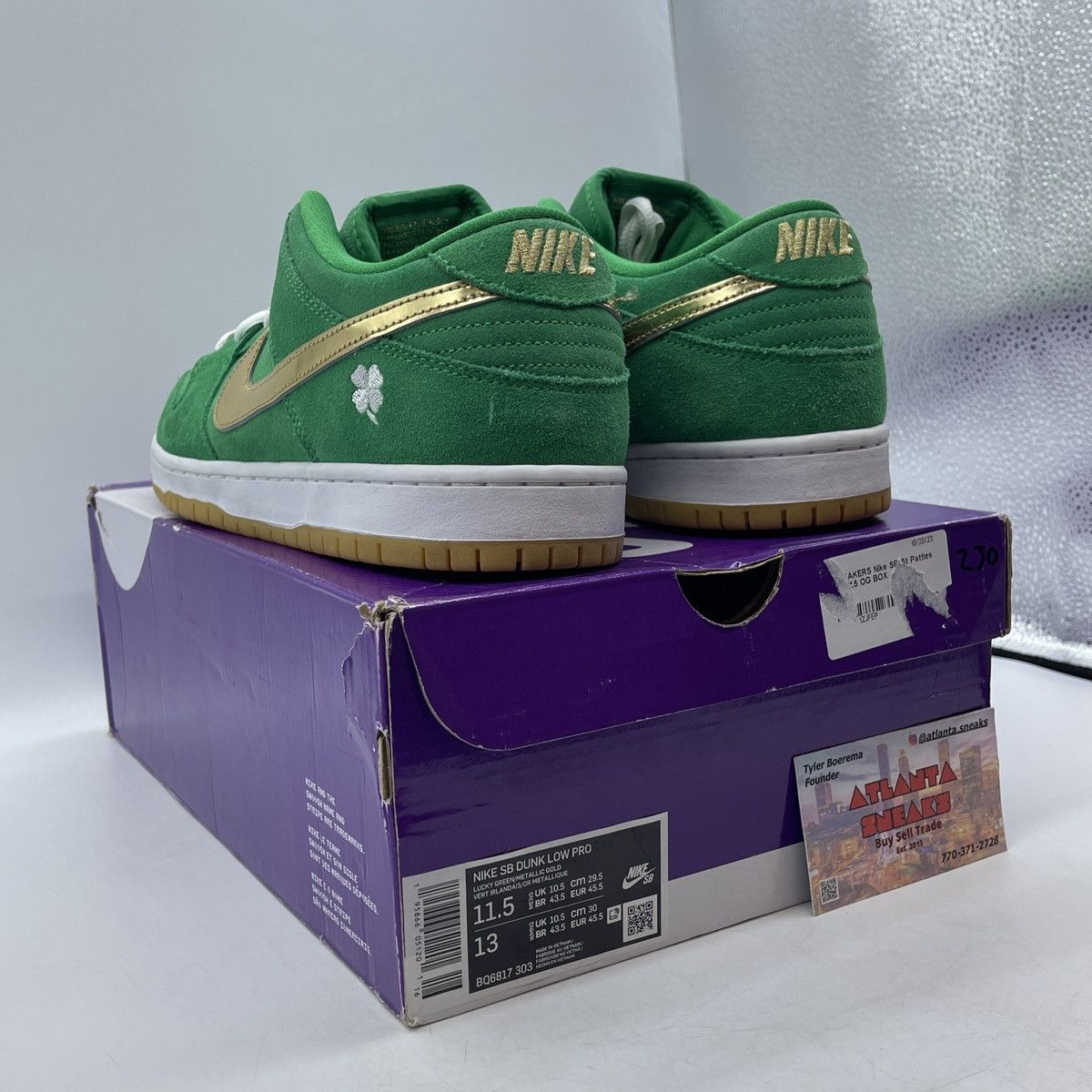 Nike Dunk low at Patrick day Size US 11.5 / EU 44-45 - 4 Thumbnail