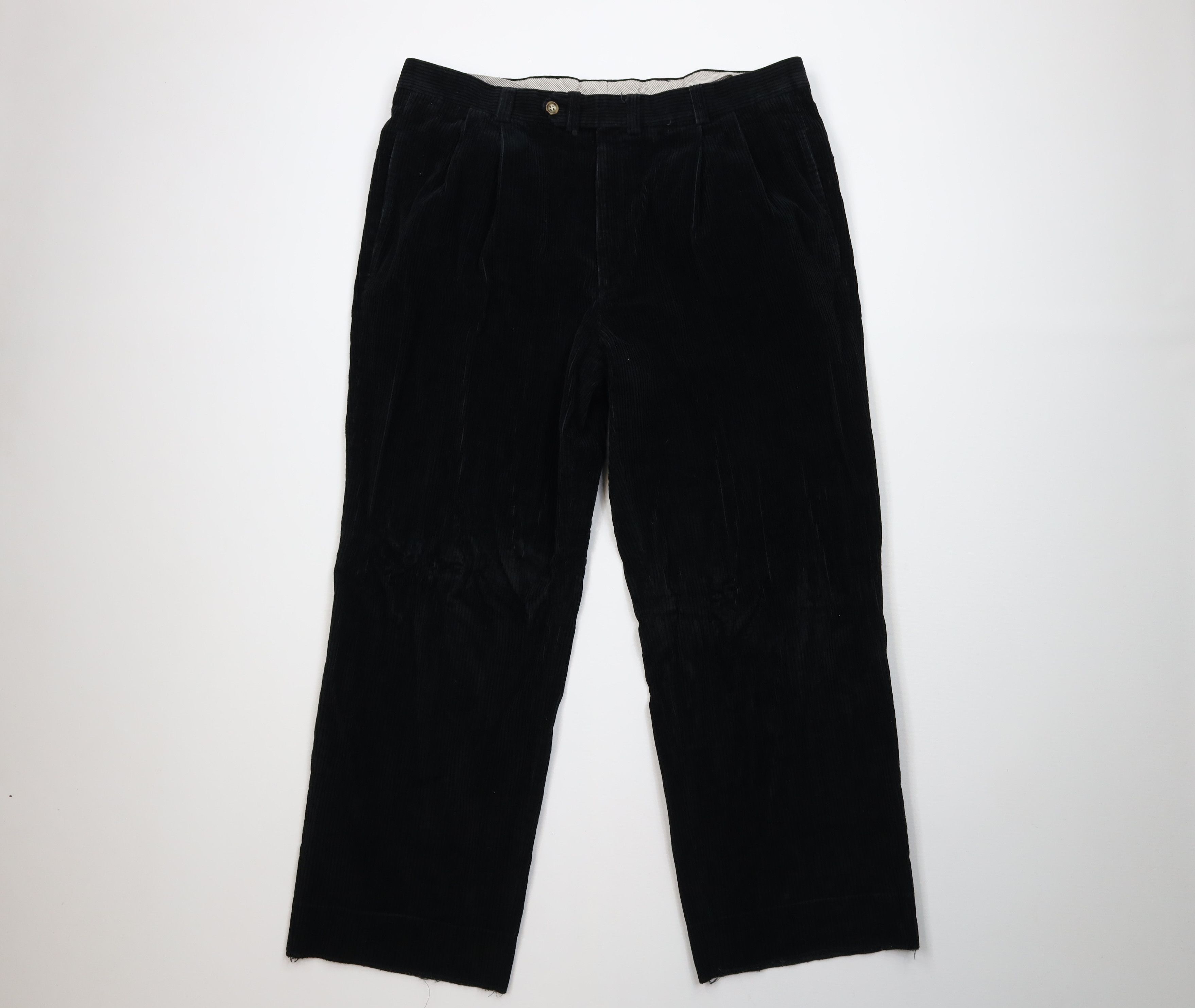 Vintage Vintage 90s Streetwear Pleated Wide Leg Corduroy Chino Pants Size US 40 / EU 56 - 1 Thumbnail