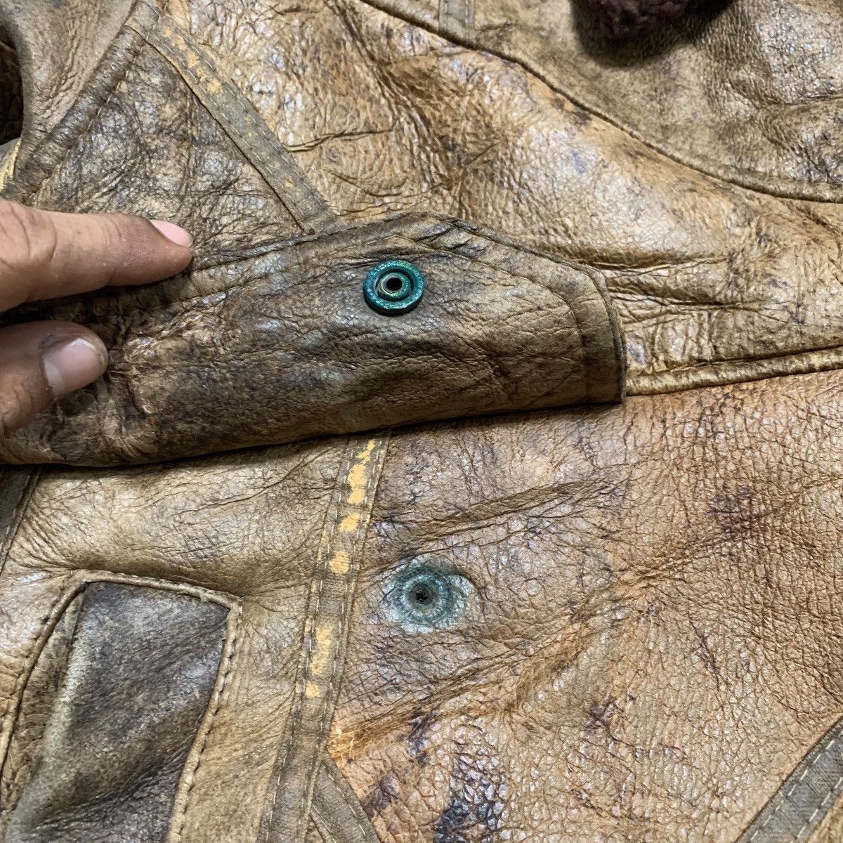 Japanese Brand Vintage Stardom Patchwork Style Leather Jacket Size US M / EU 48-50 / 2 - 7 Thumbnail