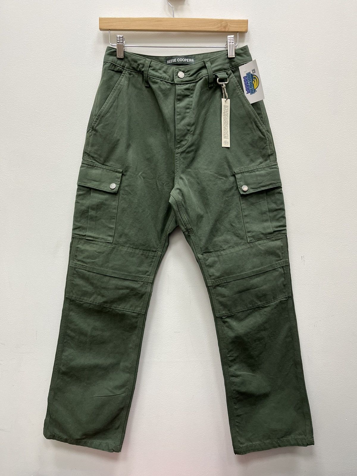 image of Reese Cooper Aw 2021 Pyrophyte Cotton Cargo Pants Size 28 in Green, Men's