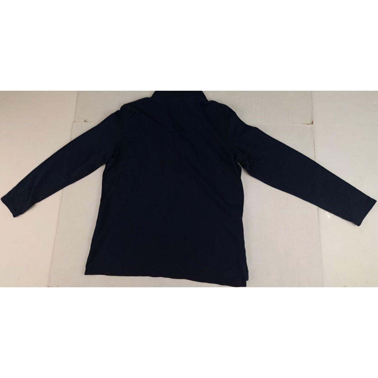 Vintage VINTAGE L.L. Bean 1/4 Zip Sweater Navy Blue Cotton Fleece Long Sleeve Large Unisex Adults Size US L / EU 52-54 / 3 - 5 Thumbnail