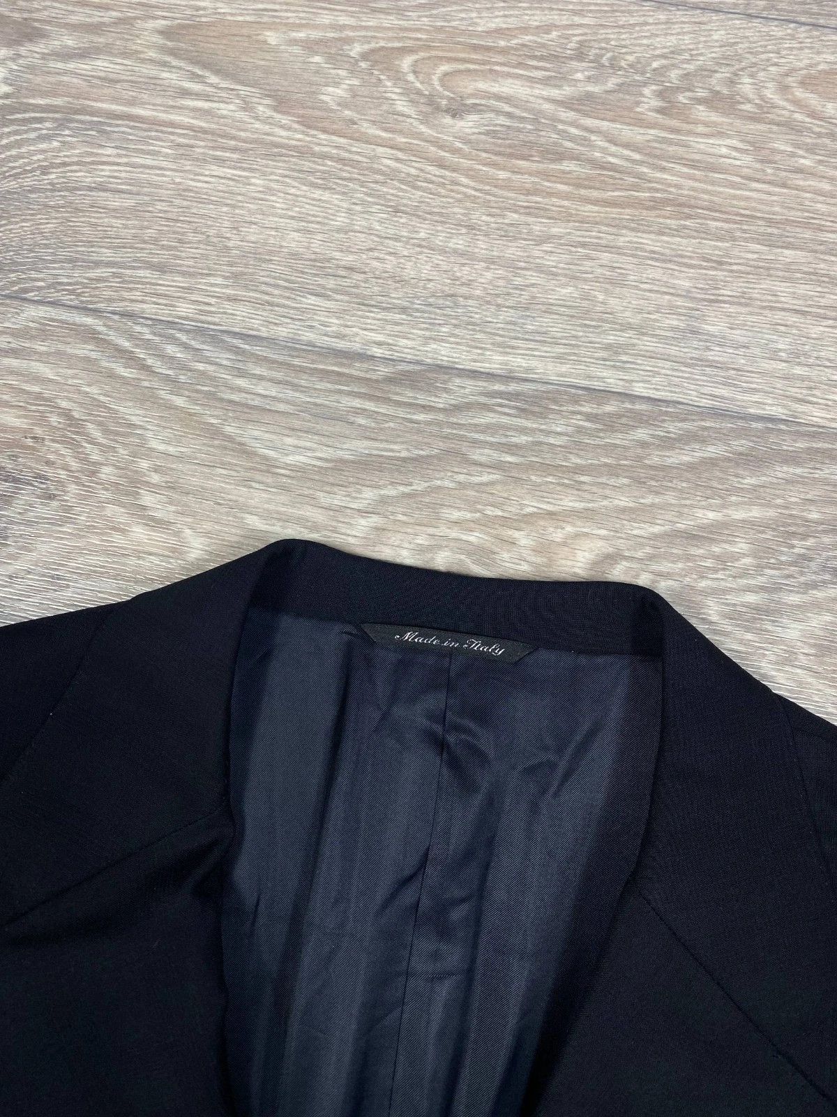 Canali Canali Mens Blazer Muslin Wool Black Check UK 54 two button Size 54R - 3 Thumbnail