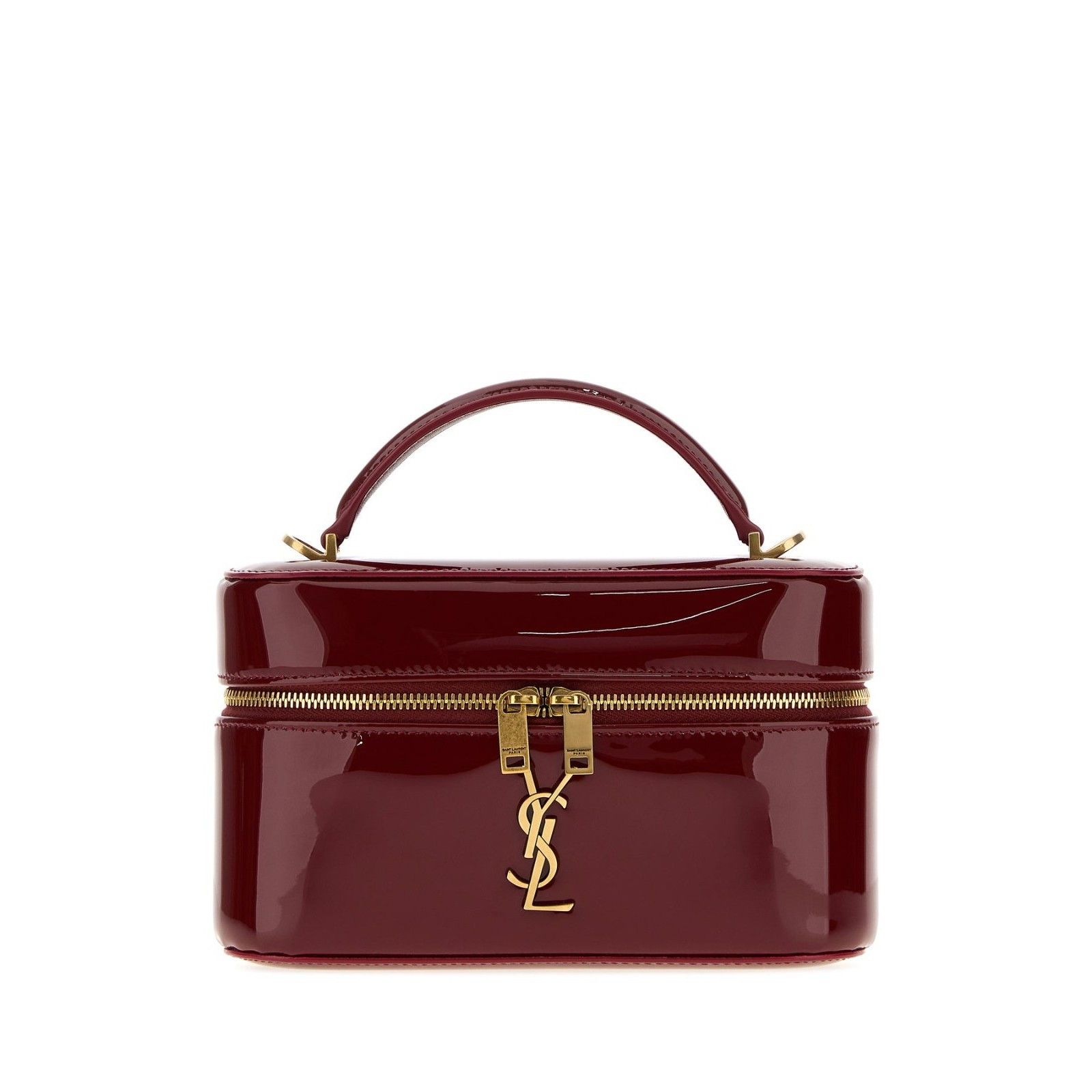Saint Laurent Paris SAINT LAURENT $2300 Gaby Vanity Lust Rose Patent Leather Top Size ONE SIZE - 1 Thumbnail