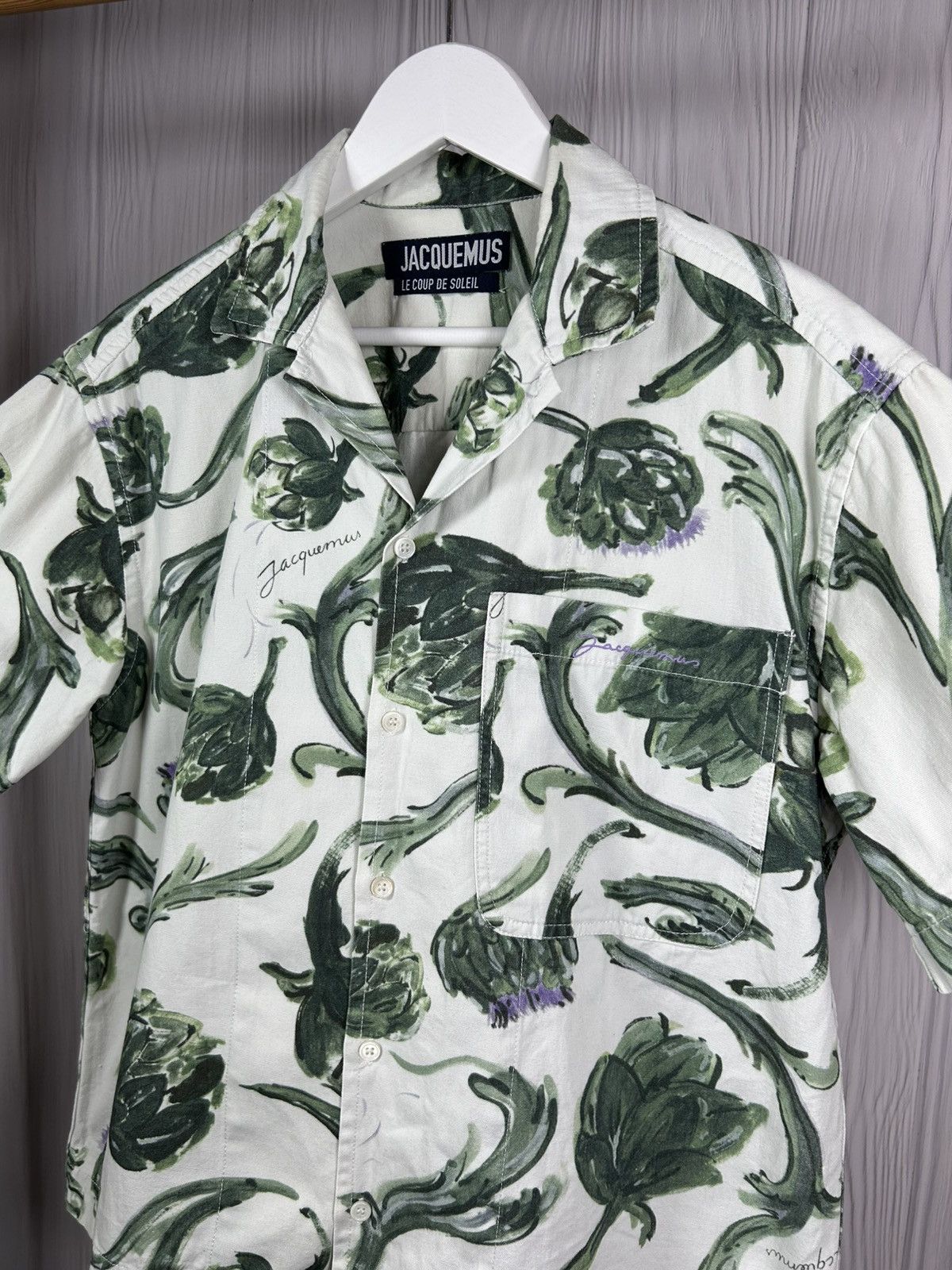 Jacquemus Jacquemus Le Coup De Soleil S/S 2020 Artichoke Print Shirt Size US M / EU 48-50 / 2 - 3 Thumbnail