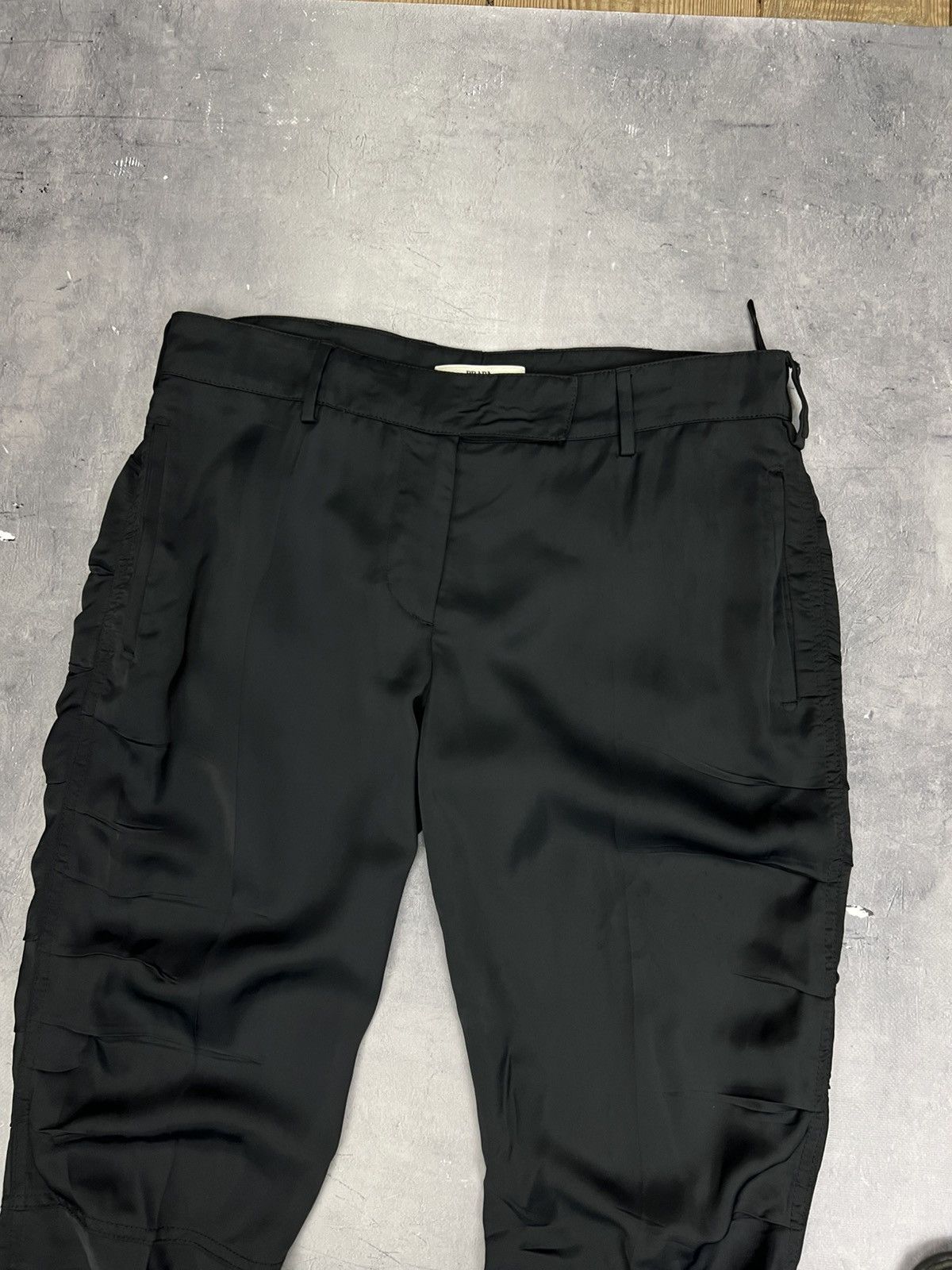 Prada Rare Prada Milano Black Tab Viscose Pants Size 42 Size 28" / US 6 / IT 42 - 6 Thumbnail