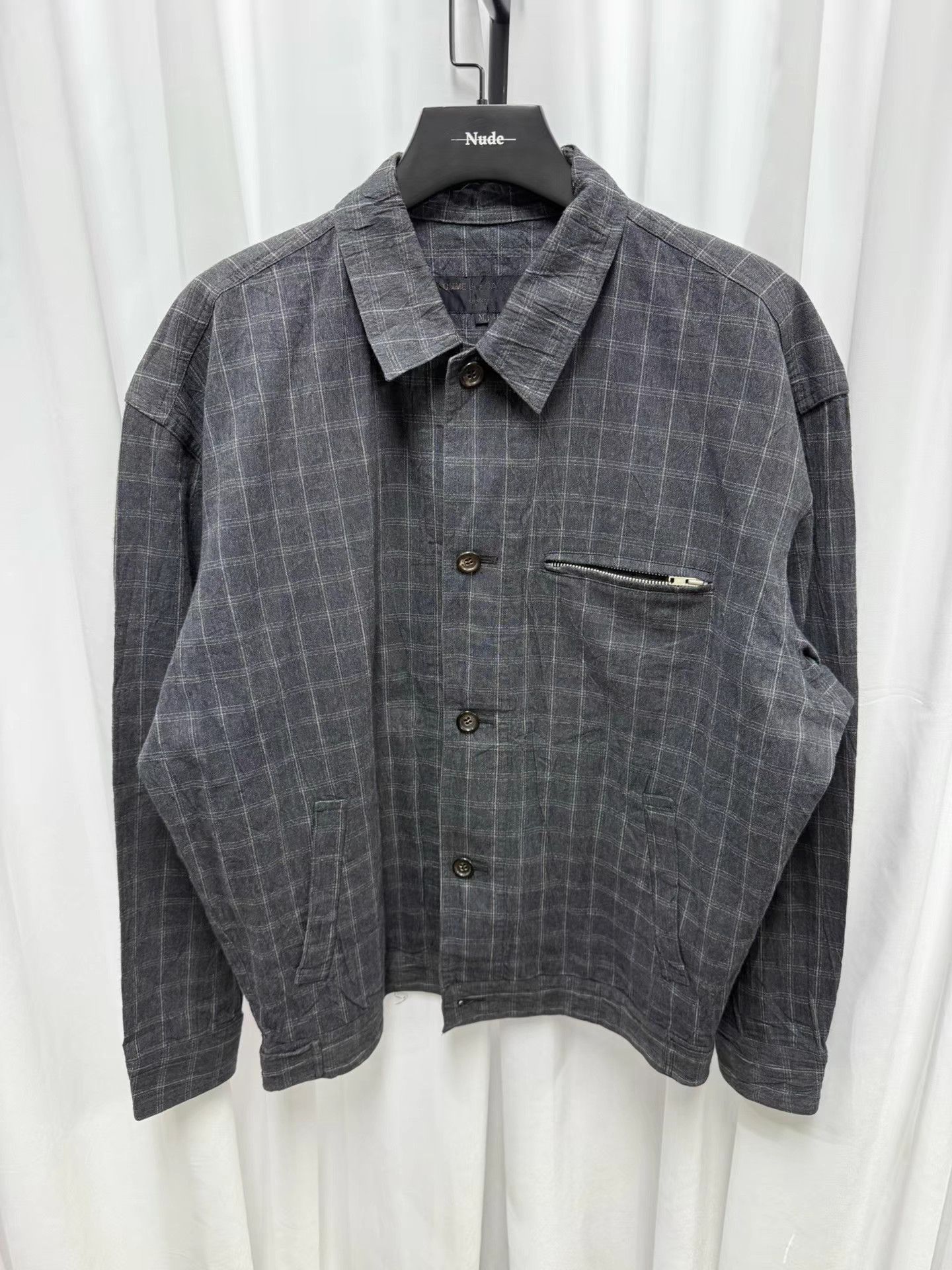 Comme des Garcons Homme Comme des Garçons Homme Plaid Pleated Pocket Jacket K20 Size US M / EU 48-50 / 2 - 1 Thumbnail