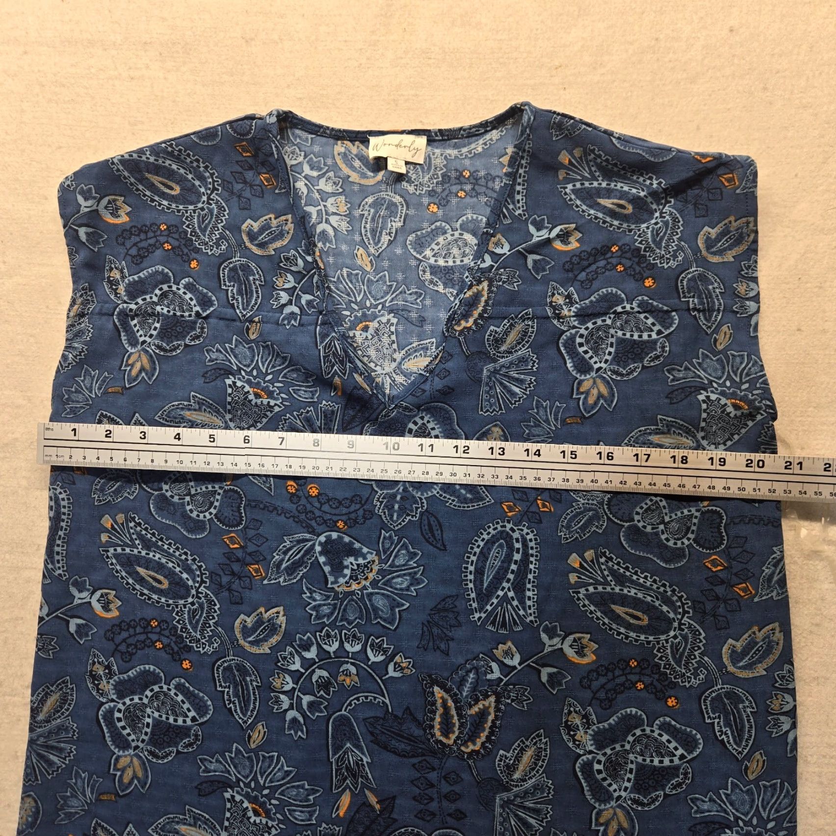 Vintage Wonderfly Blue Paisley Sleeveless Tunic Blouse Shirt Women's S Small Size S / US 4 / IT 40 - 4 Thumbnail