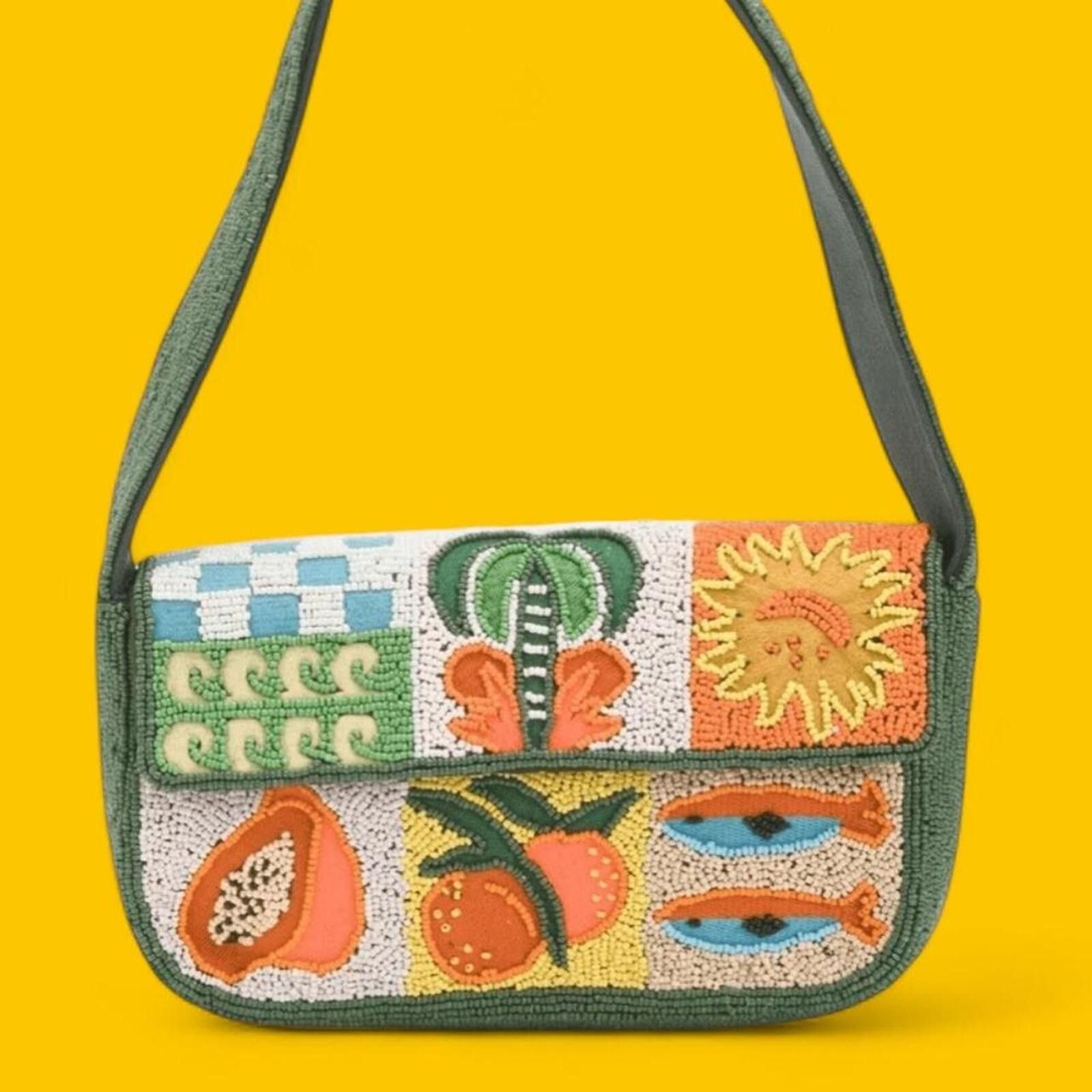 Jean Charles De Castelbajac TikTok Viral Beaded Amalfi Coast Handmade Beaded Bag Size ONE SIZE - 1 Thumbnail