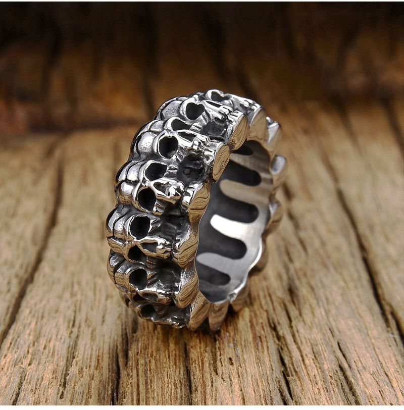 Jewelry Big Large Solid Pave Skeleton Rings Size ONE SIZE - 2 Thumbnail